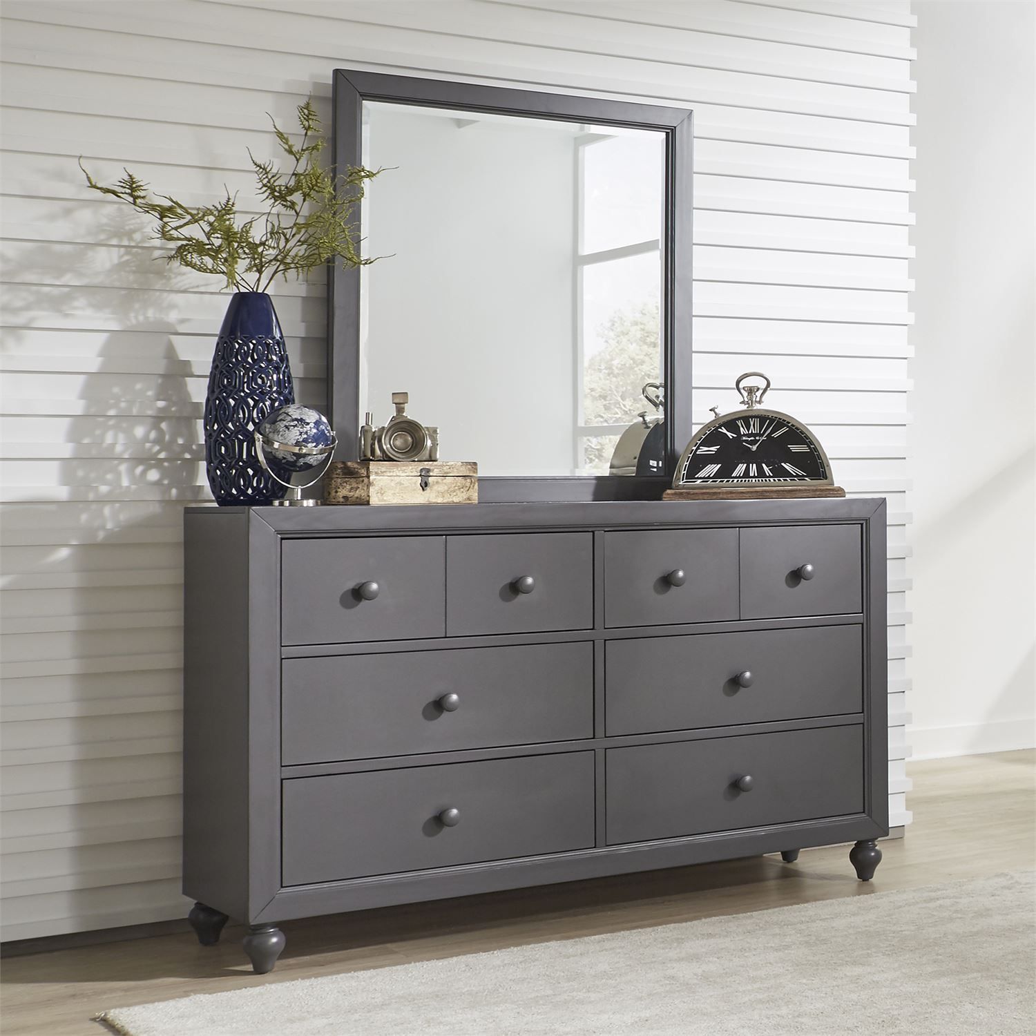 Cottage View Dark Gray 6 Drawer Dresser 1StopBedrooms.