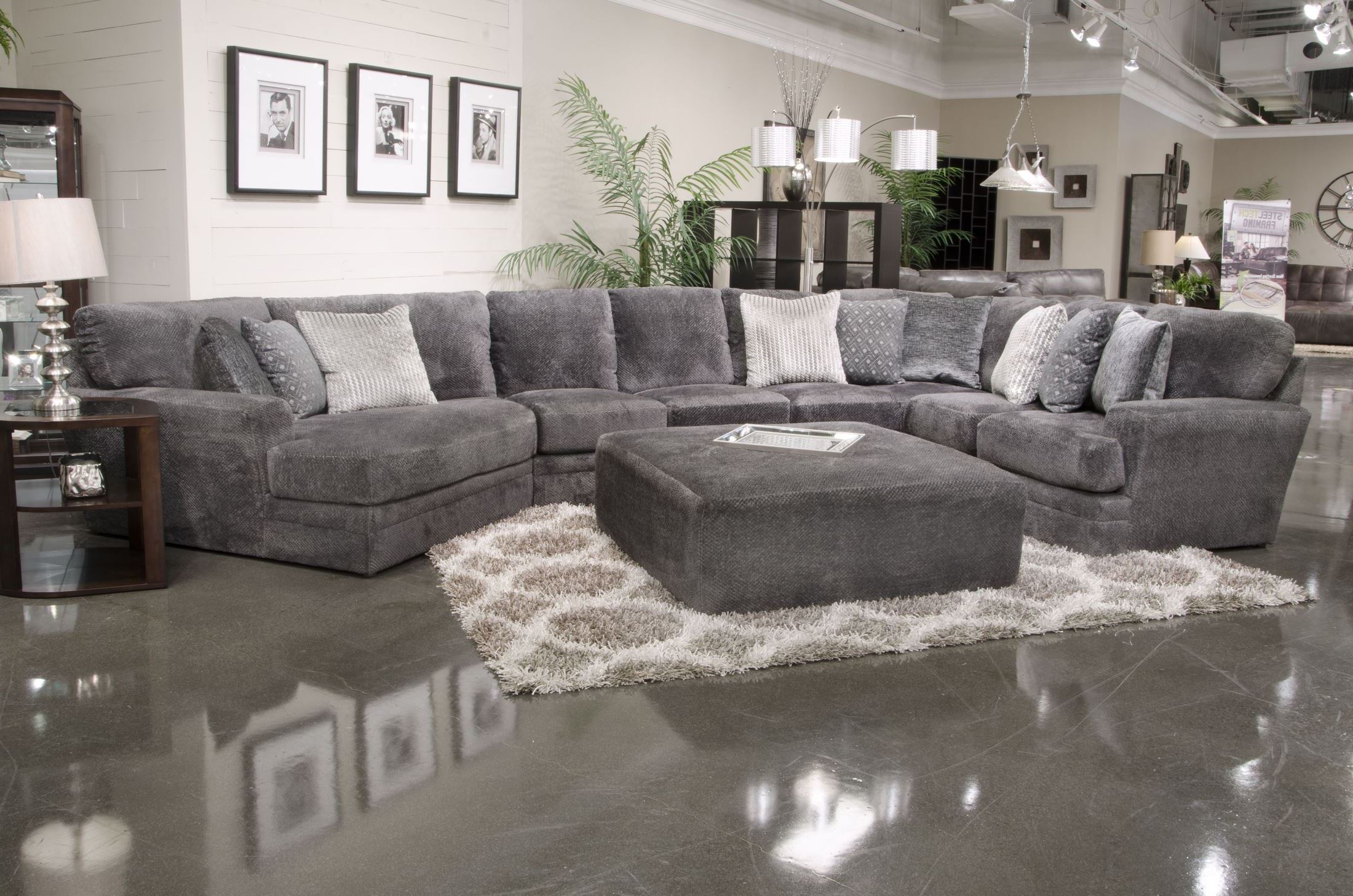 Mammoth Smoke LAF Piano Wedge Sectional 1StopBedrooms.