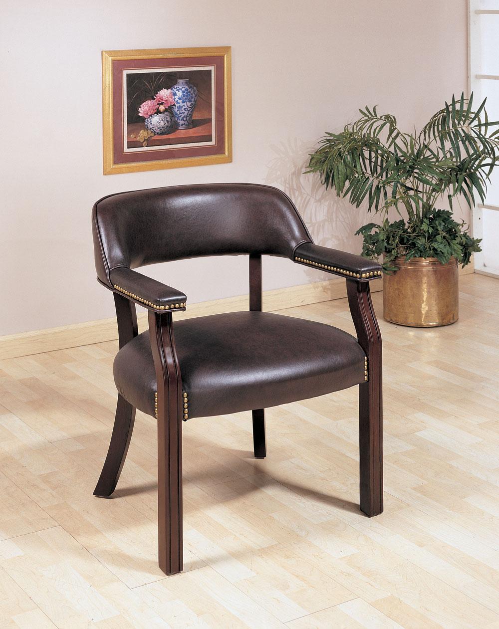 burgundy office guest chair 511b