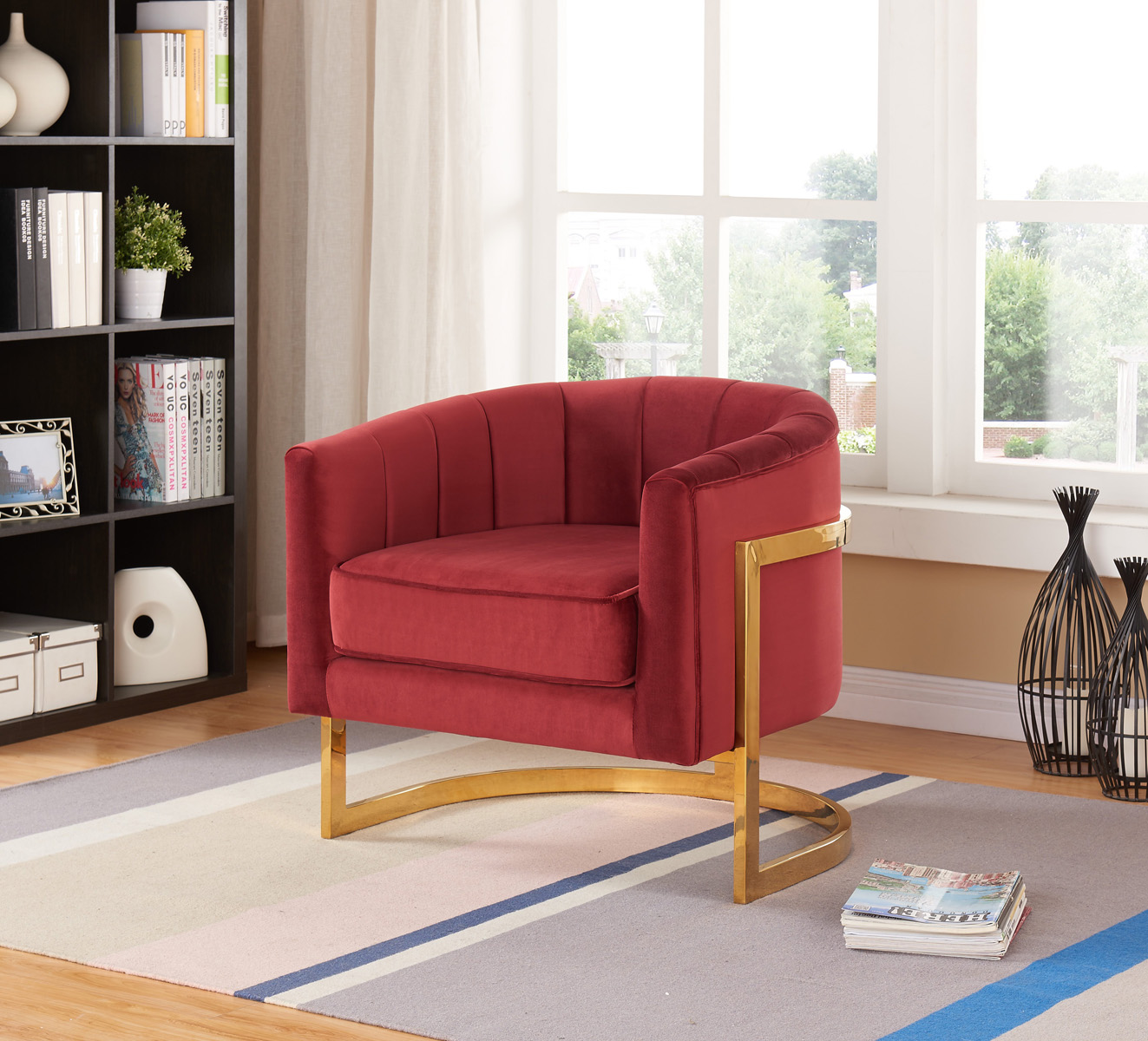Meridian Carter Accent Chair In Burgundy 515burg 1stopbedrooms Alert filters:living room chairs in south africa. 1stopbedrooms