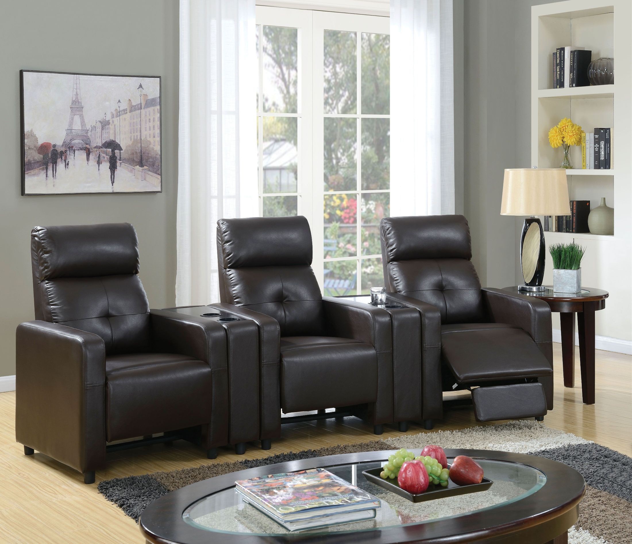 Britten Espresso Reclining Home Theater Seating 1stopbedrooms Most varieties of movie theater seating don't recline they we recommend this feature in customer ordered seating. britten espresso reclining home theater seating
