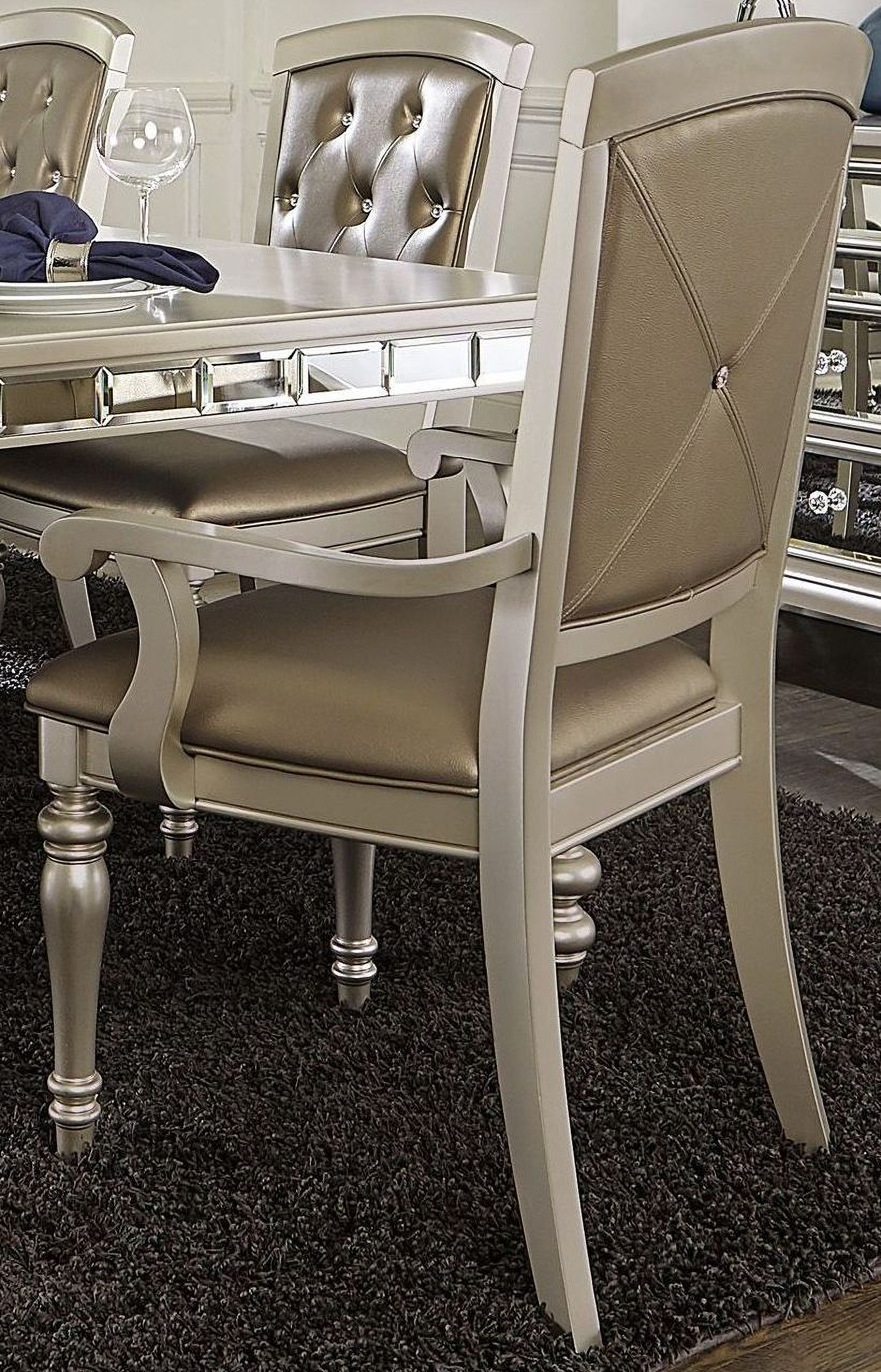 Orsina Silver Extendable Dining Room Set 1StopBedrooms.