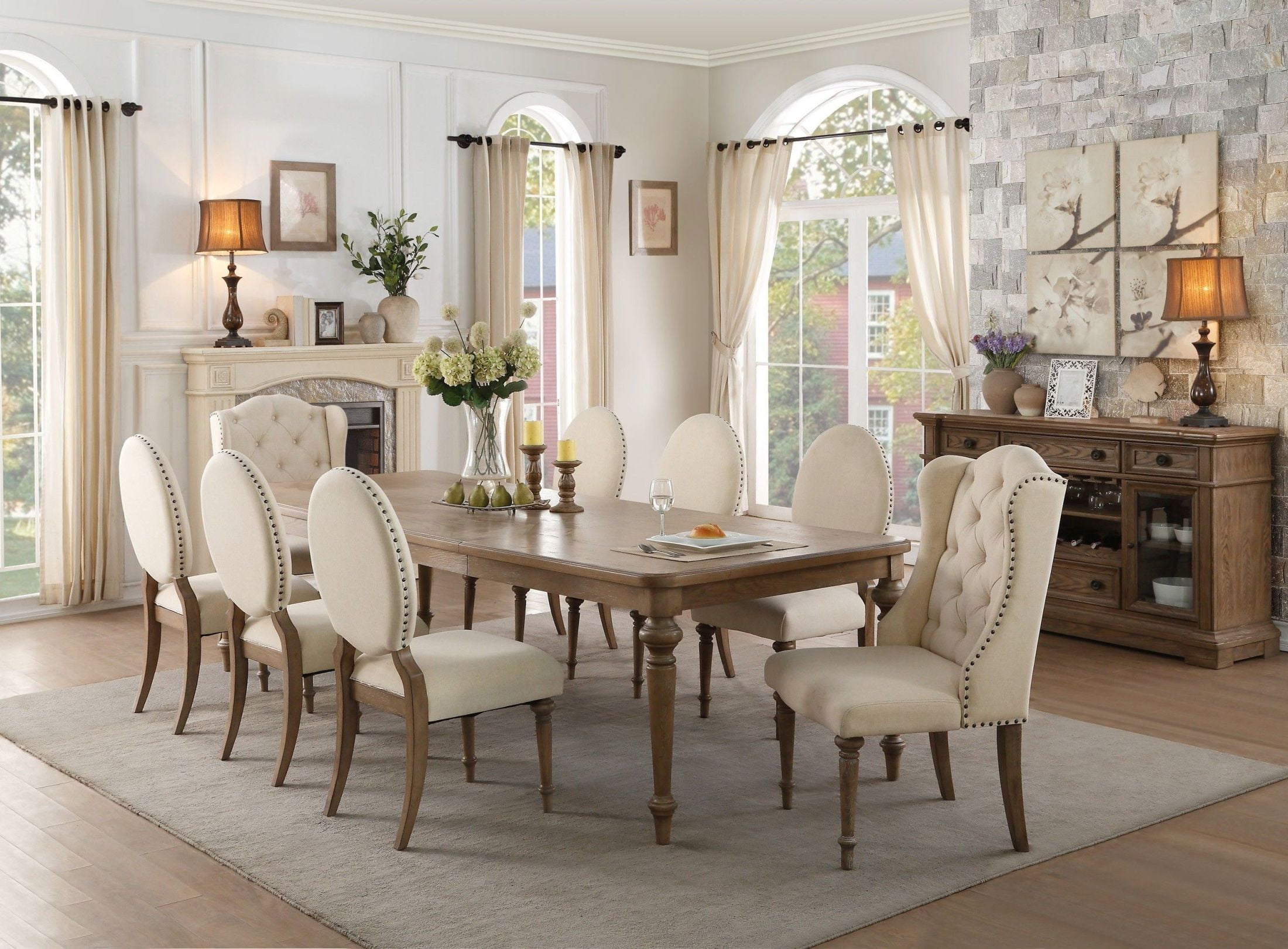 taupe dining room set