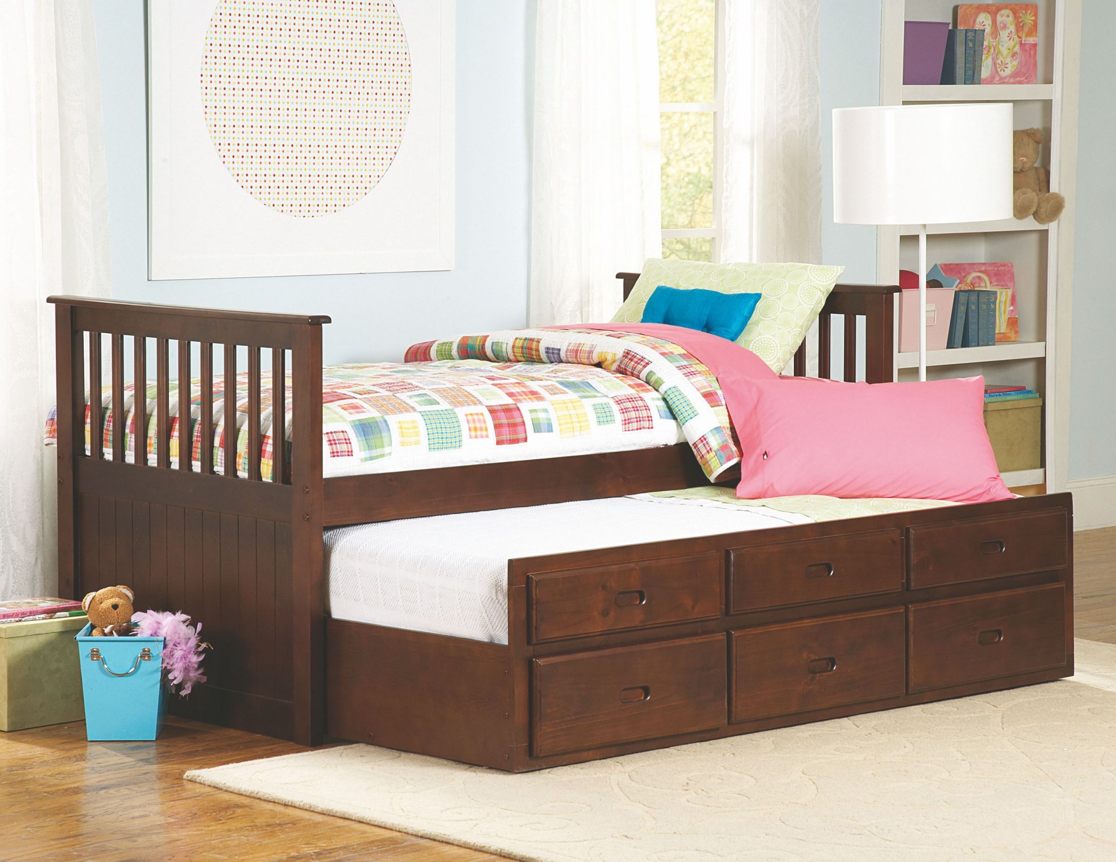 twin bed trundle storage