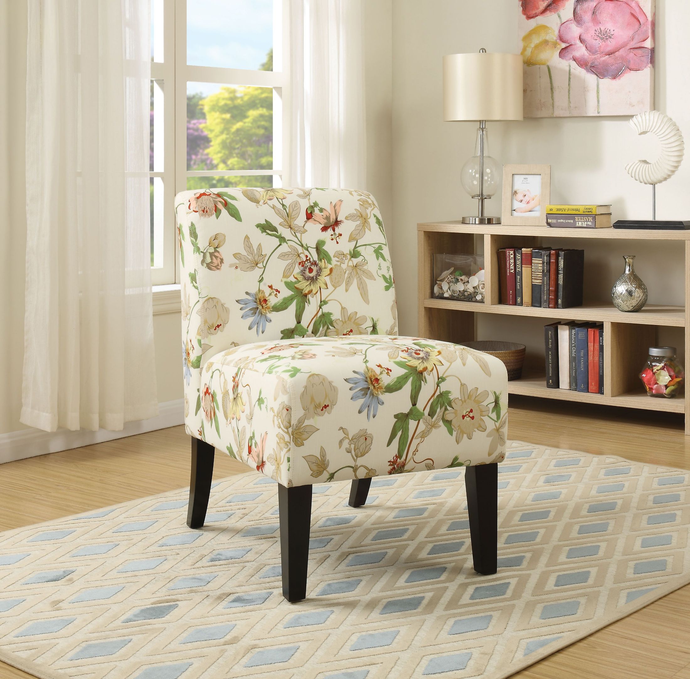 Ollano Floral Accent Chair - 1StopBedrooms.