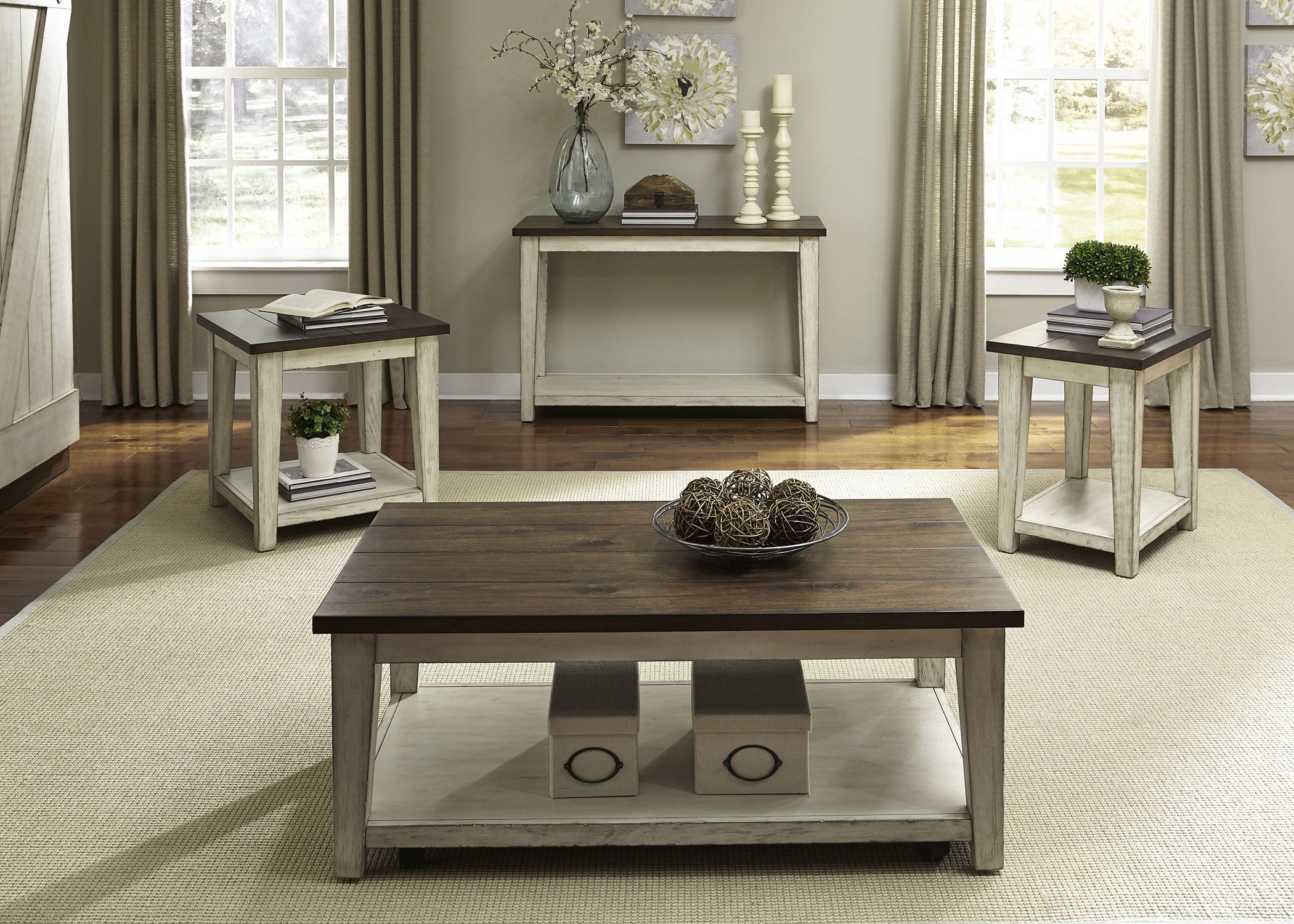 Saddlebrook Antique White End Table 1stopbedrooms