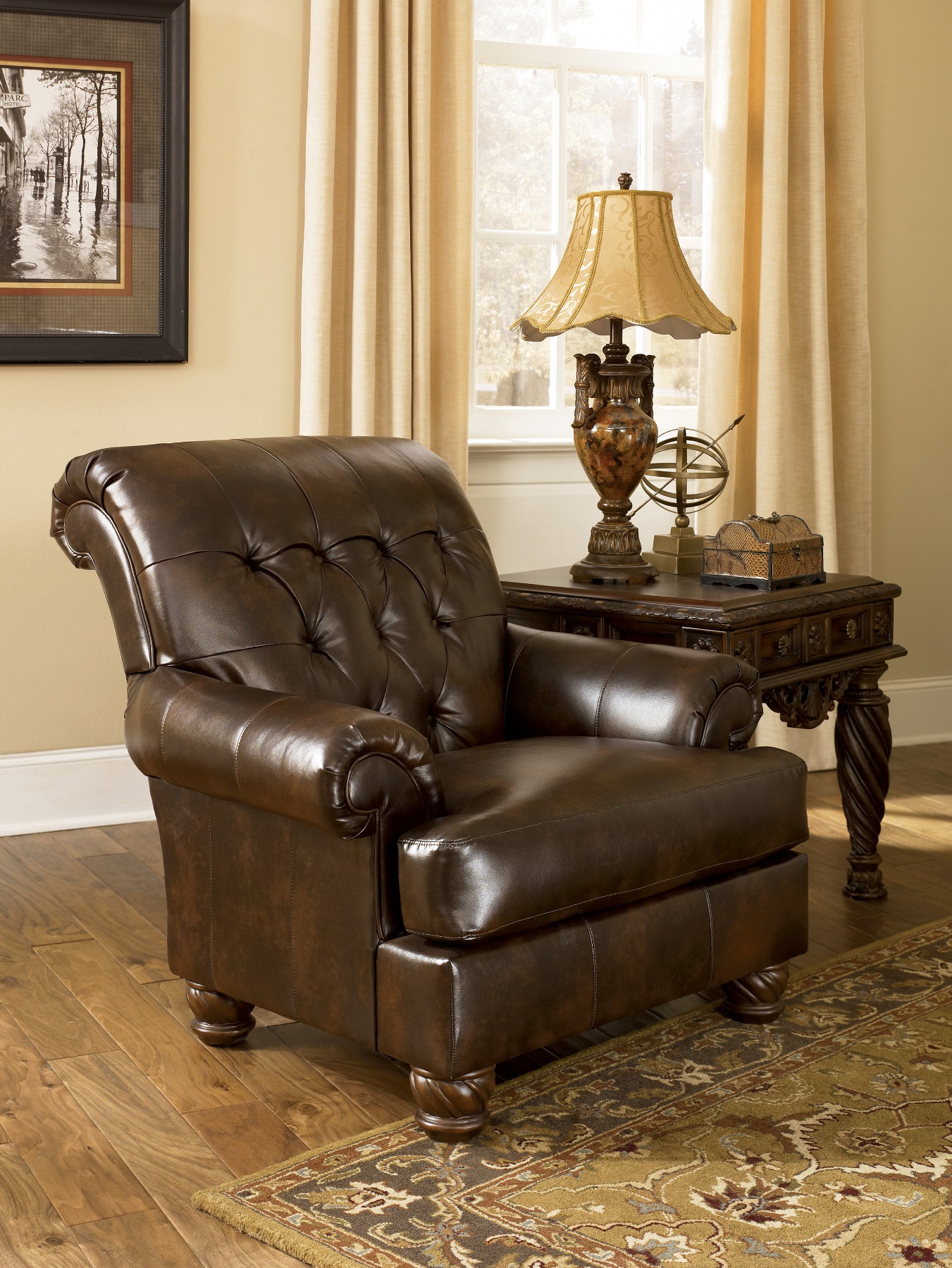 Fresco DuraBlend Antique Accent Chair - 1StopBedrooms.