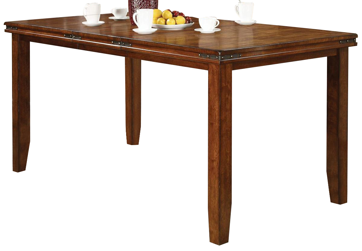 Crown Mark Figaro Counter Height Table In Warm Medium Brown 2701t