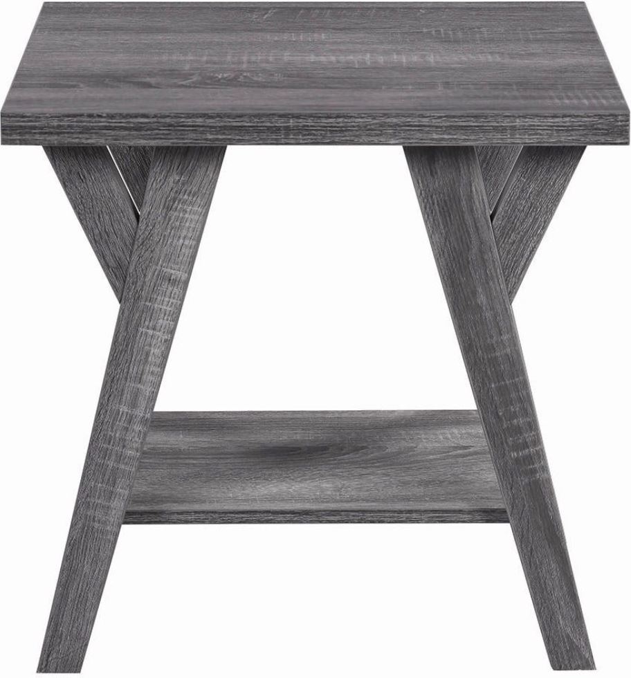 Coaster Distressed Gray End Table Collection Distressed Gray End Table Media Gallery 1
