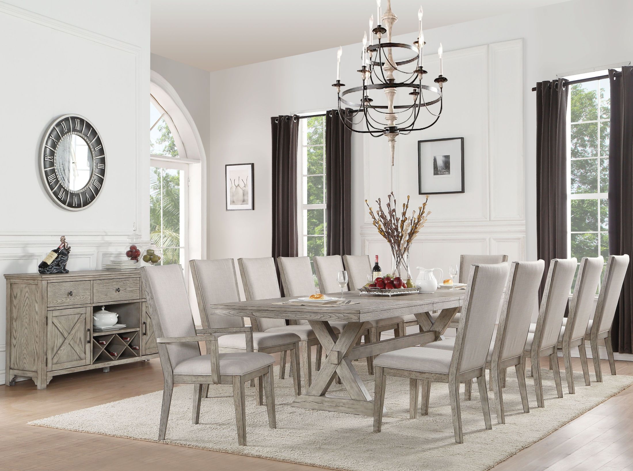 Rocky Gray Oak Extendable Dining Table - 1StopBedrooms.