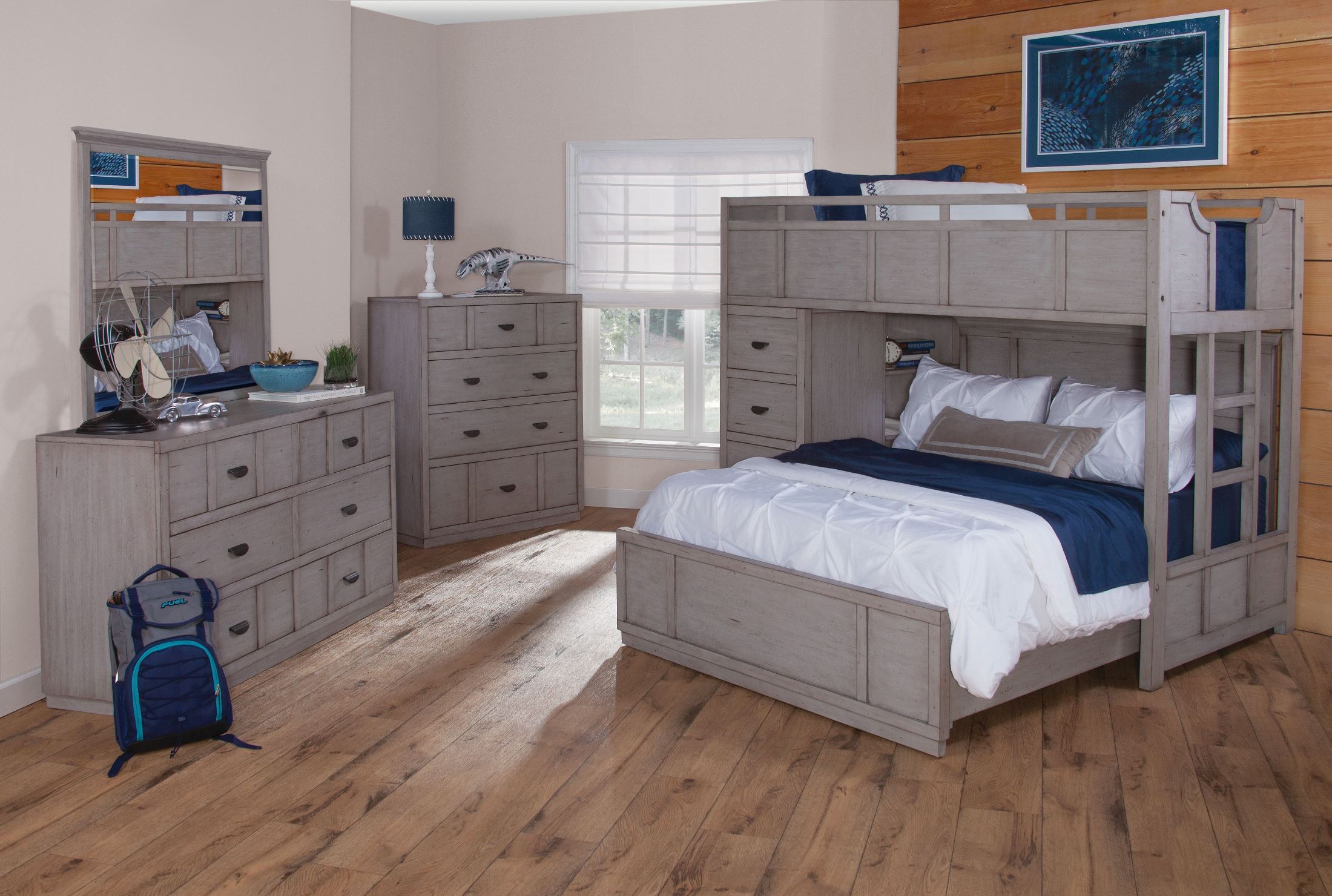 Provo Driftwood Patina Loft Bedroom Set