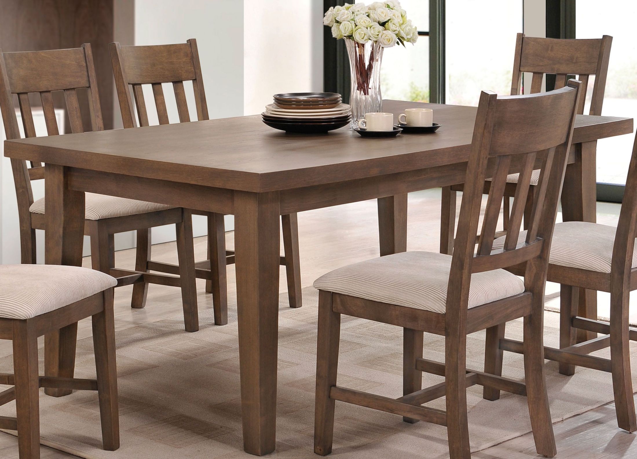 Ulysses Weathered Oak Dining Room Set 1stopbedrooms Dining Table Side Chair