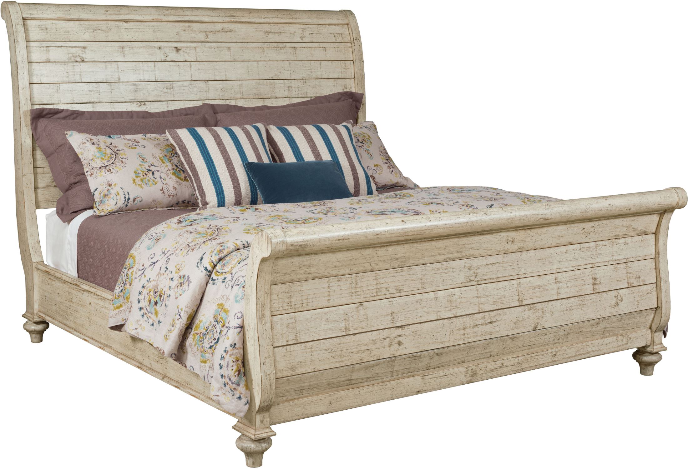 Weatherford Cornsilk Lynton King Sleigh Bed 1stopbedrooms