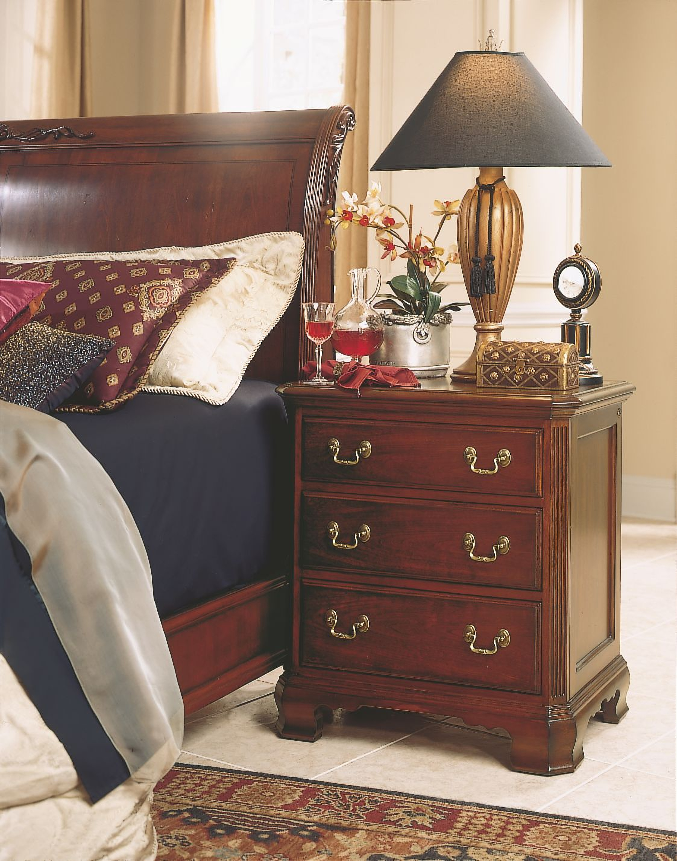 Cherry Grove Classic Antique Cherry 3 Drawer Night Stand 1StopBedrooms.