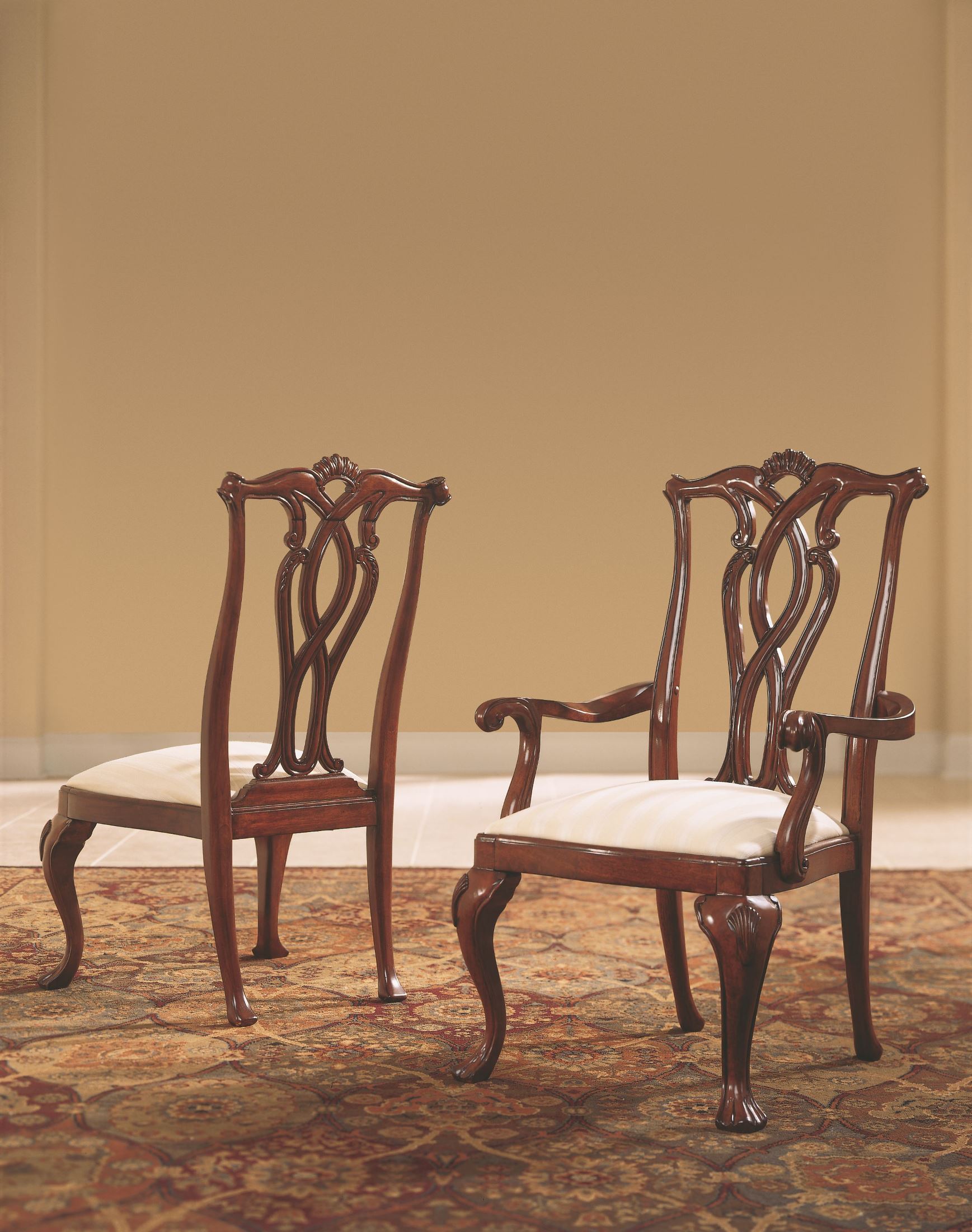 Cherry Grove Classic Antique Cherry Pierced Back Side Chair Set of 2