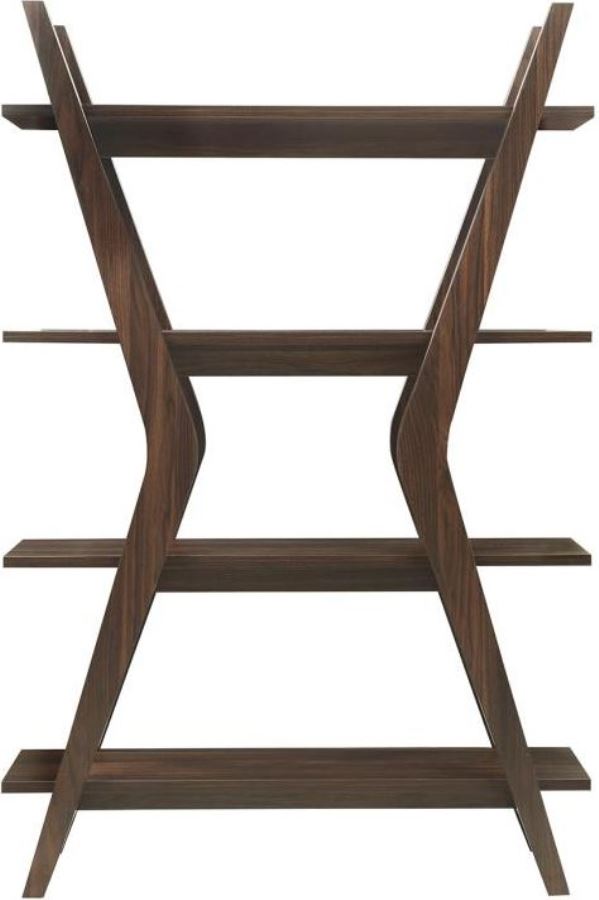 Dark Walnut Bookcase - 1StopBedrooms.