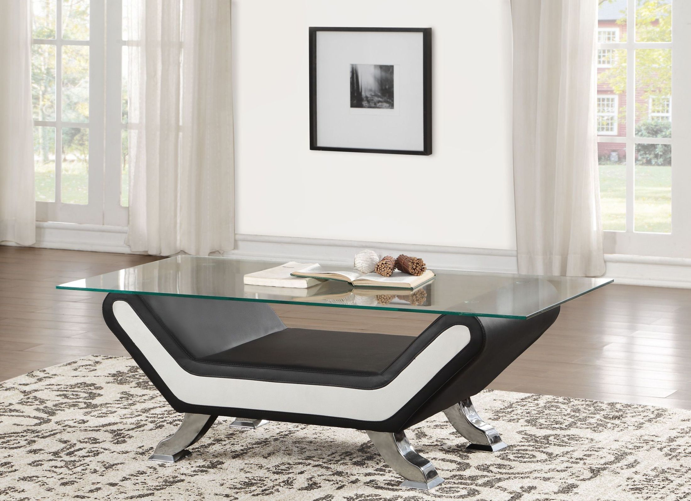 Veloce Black and White Living Room Set 1StopBedrooms.