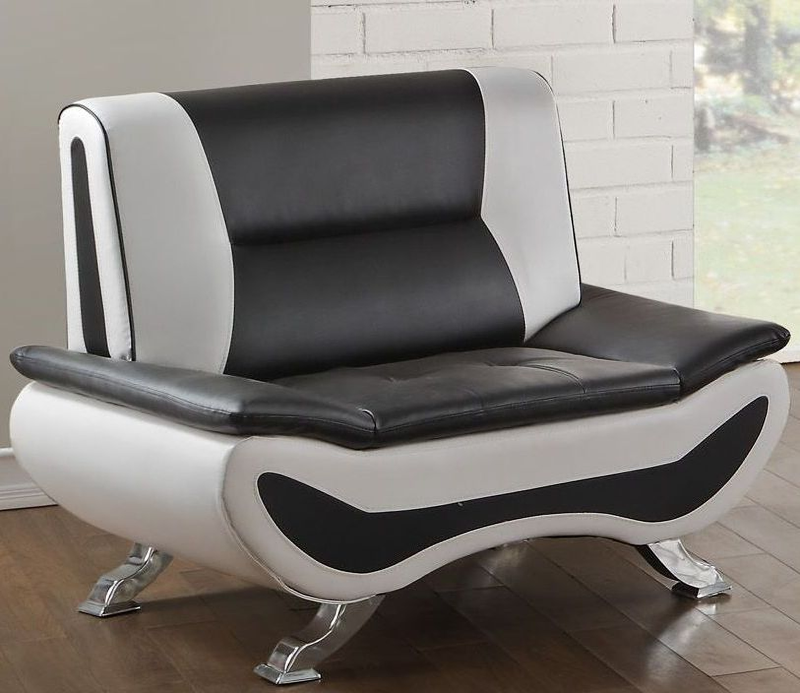 Veloce Black and White Living Room Set 1StopBedrooms.