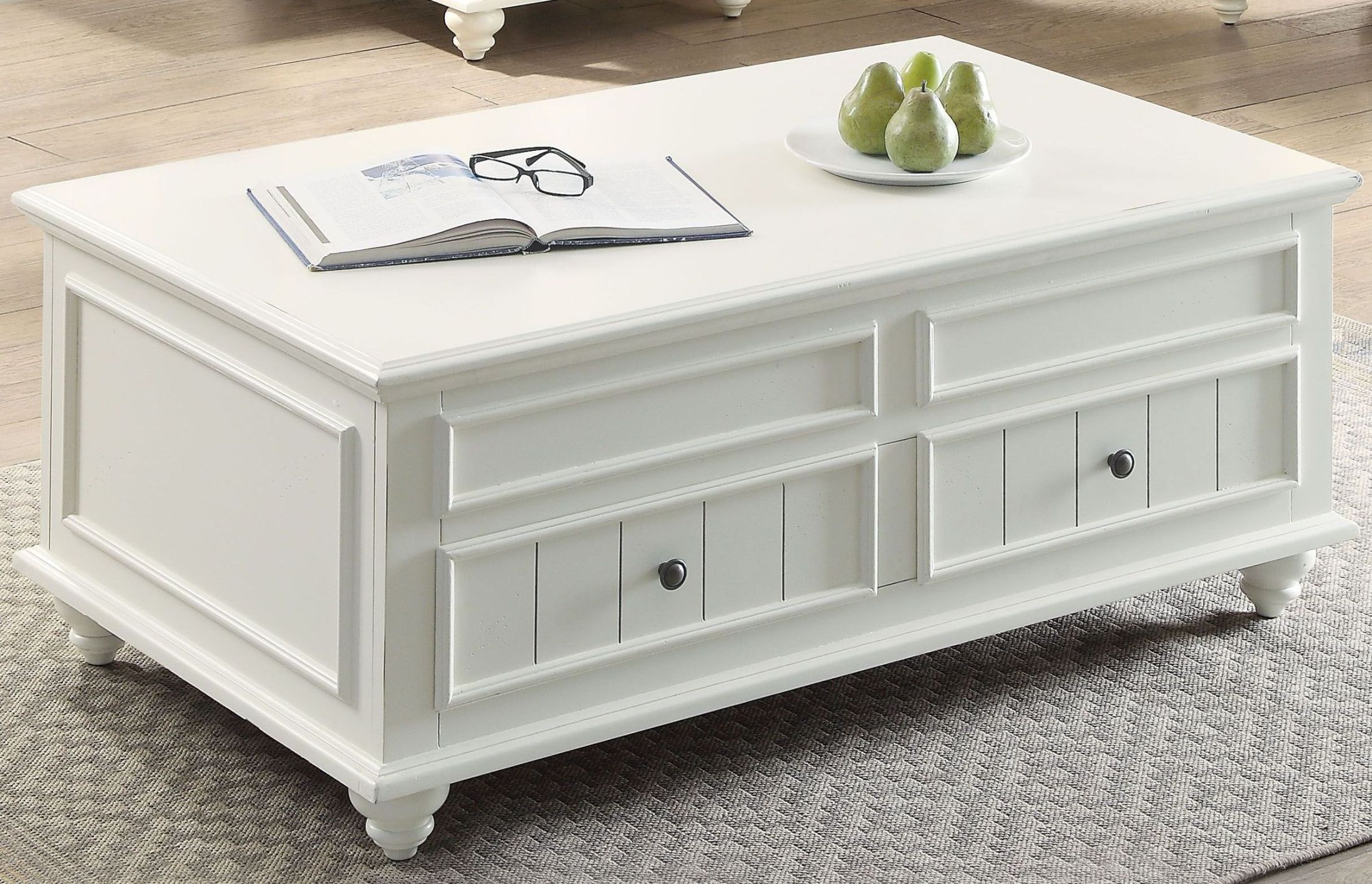 Natesa Lift Top White Washed Coffee Table 1StopBedrooms.