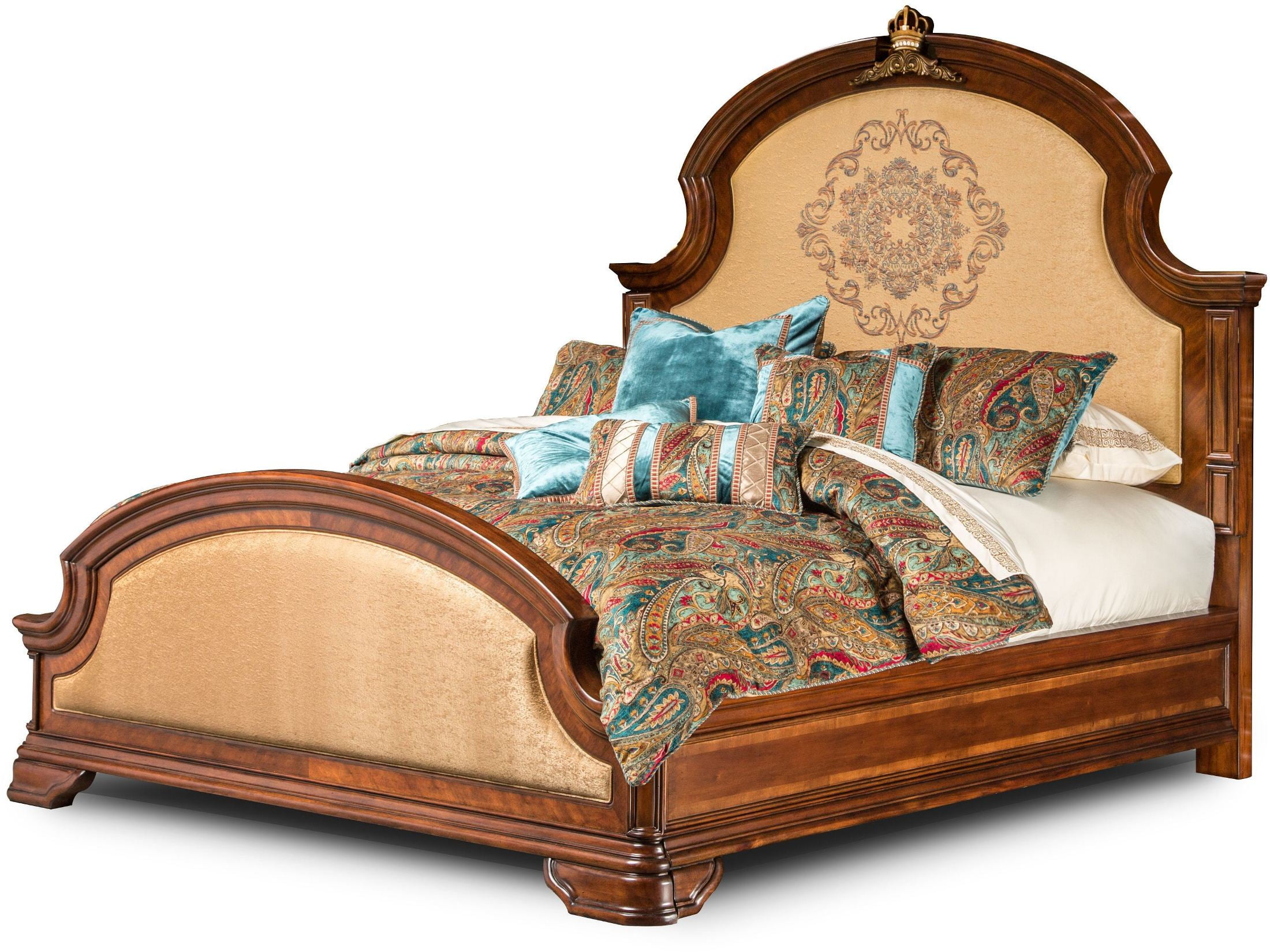 Grand Masterpiece Royal Sienna Panel Bedroom Set