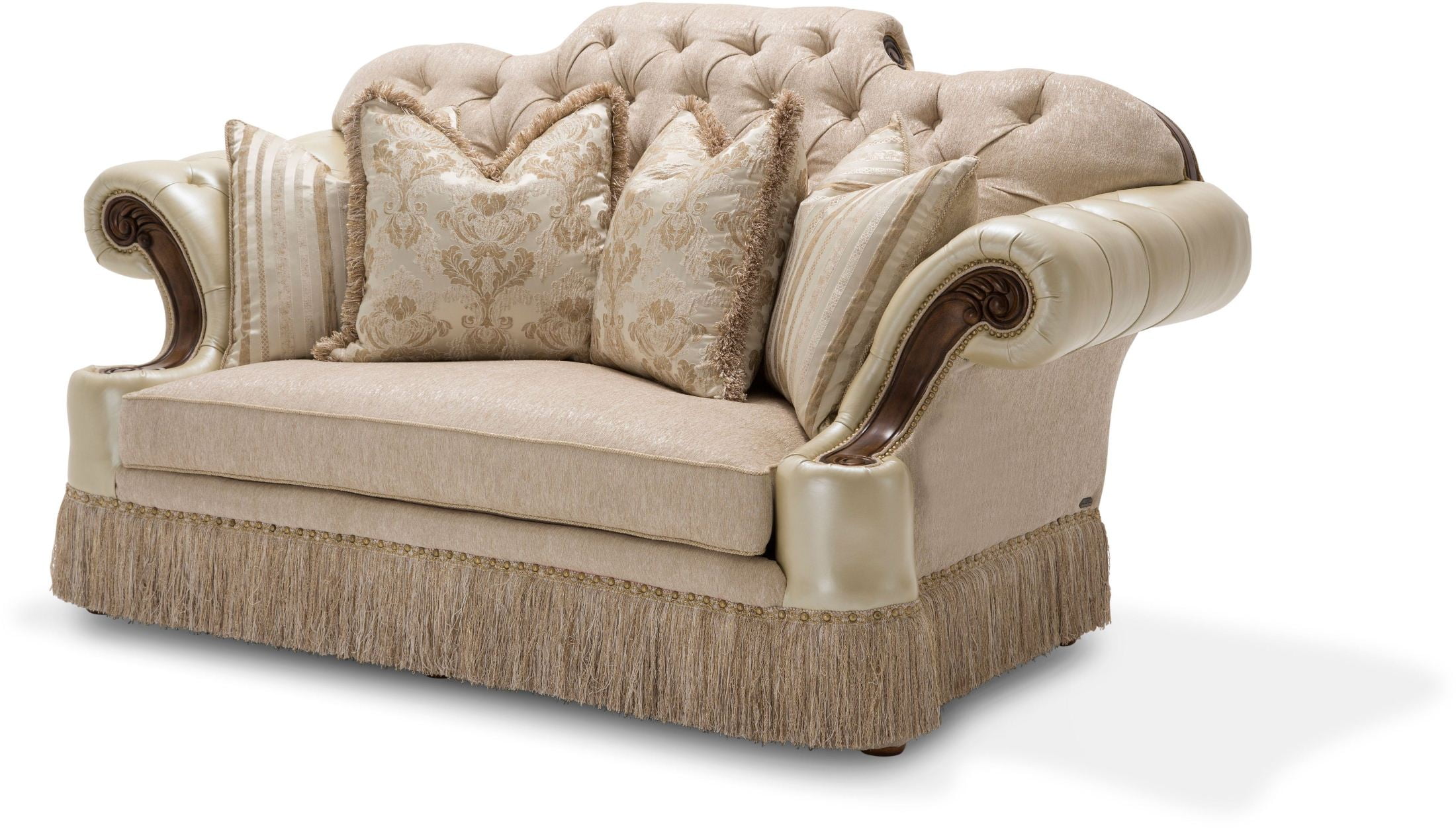 Aico Grand Masterpiece Royal Sienna Crystals Mansion Living Room Set Sofa Loveseat