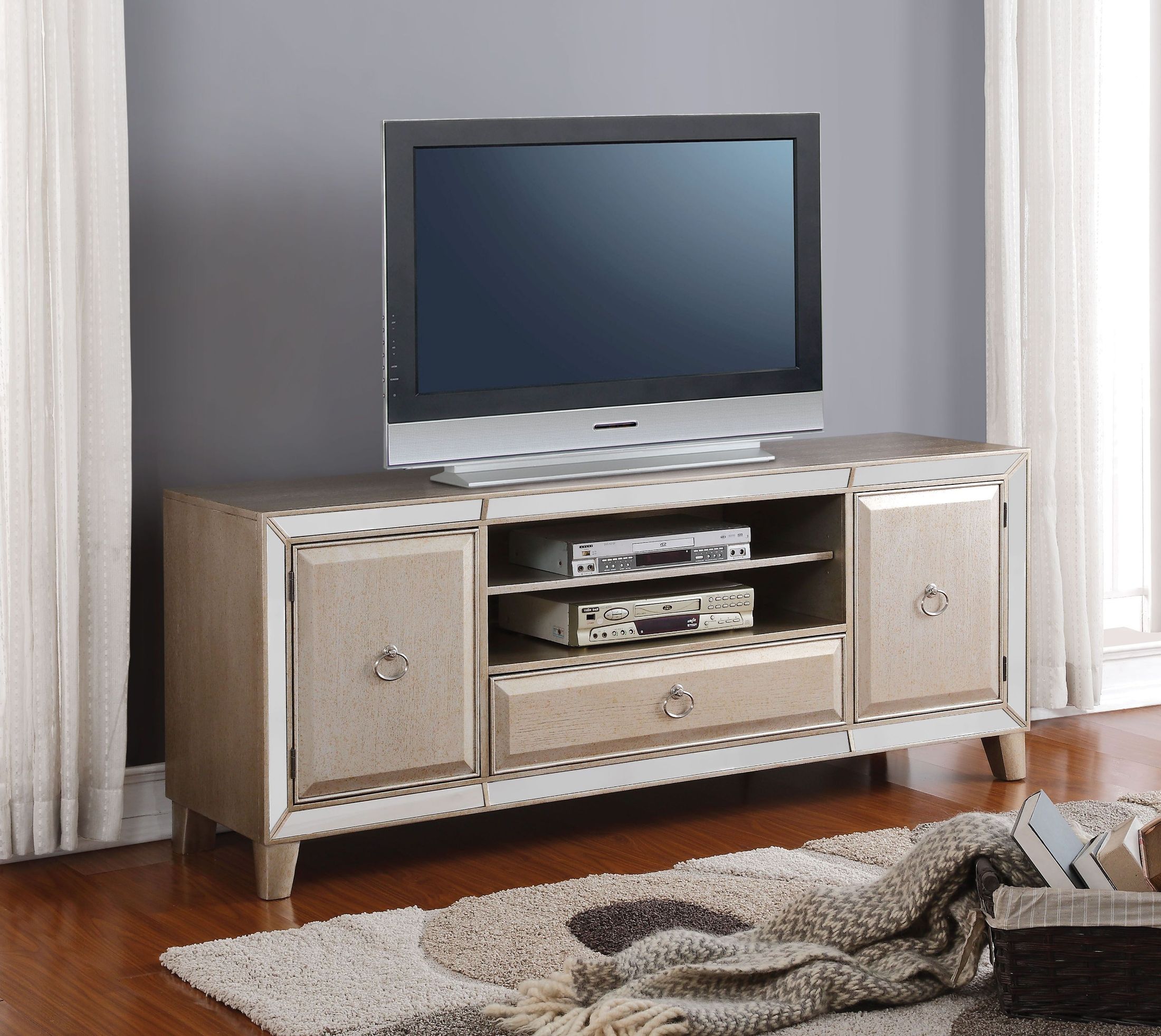 Voeville Antique Gold Tv Stand 1stopbedrooms Contemporary styles come and go, but a classic wood tv stand is a timeless piece of furniture. voeville antique gold tv stand