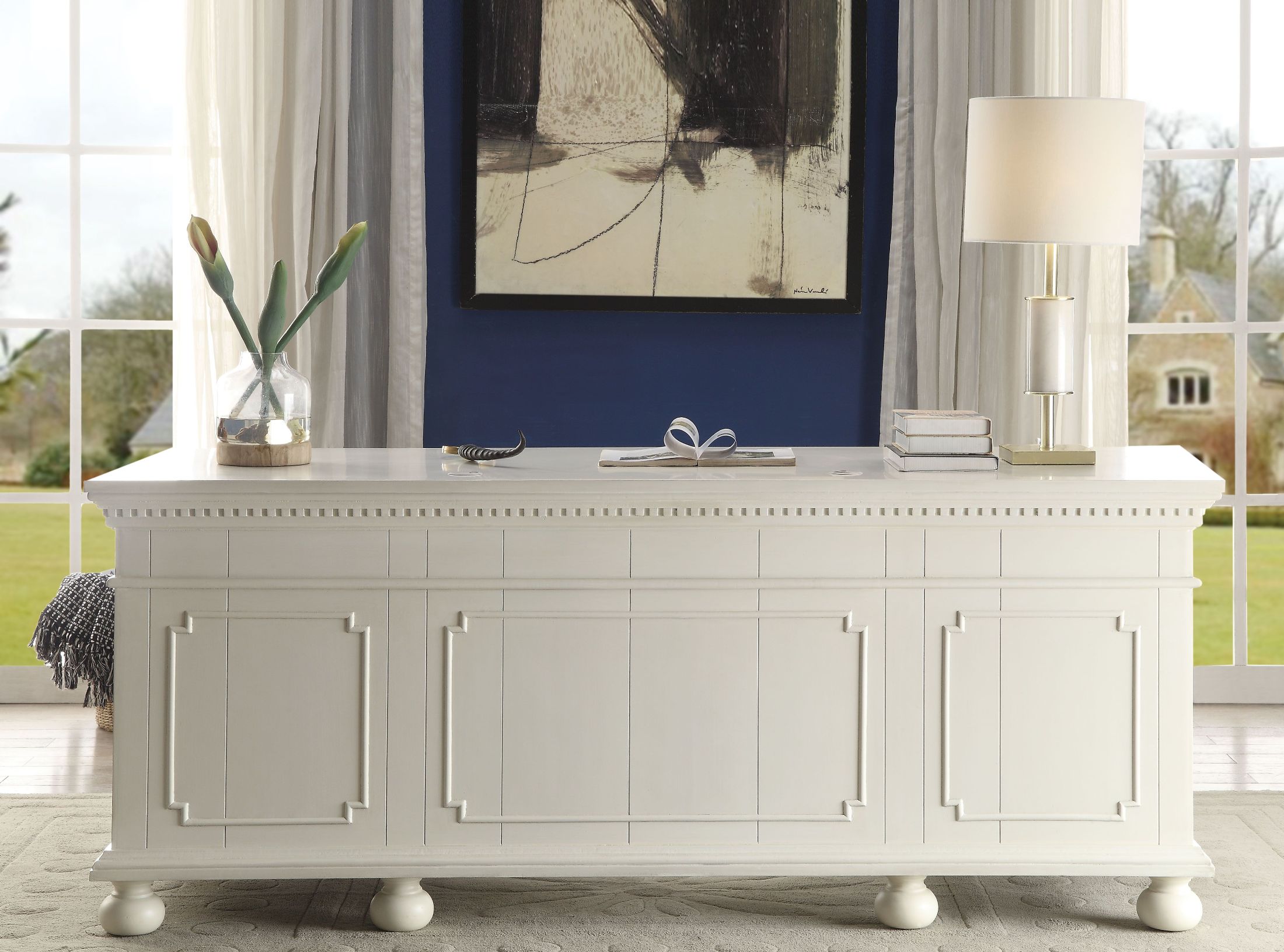 Acme Gustave Cream Executive Desk Collection 4 Reviews Gustave Cream Executive Desk Media Gallery 1