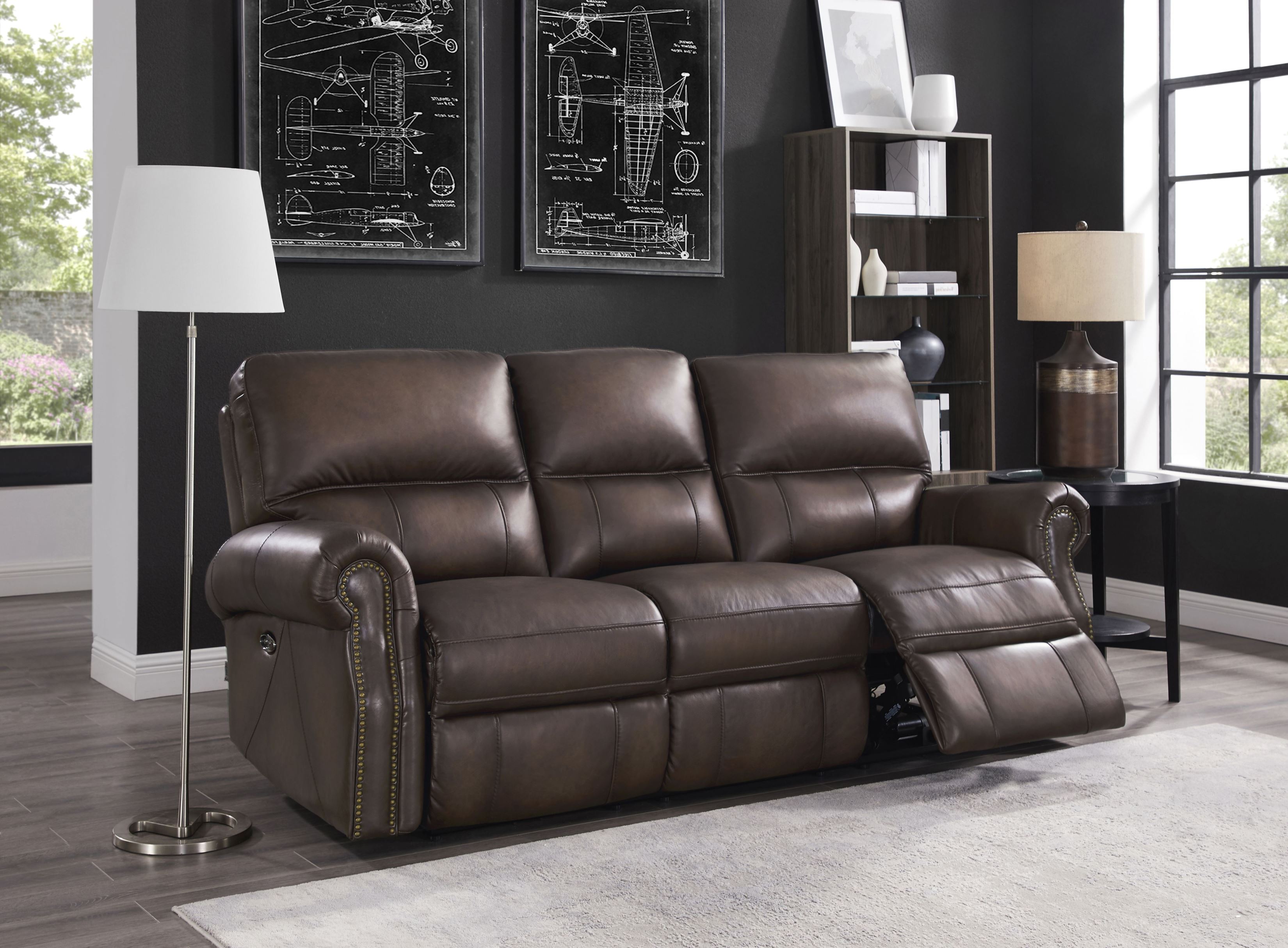 sereno walnut leather reclining sofa review