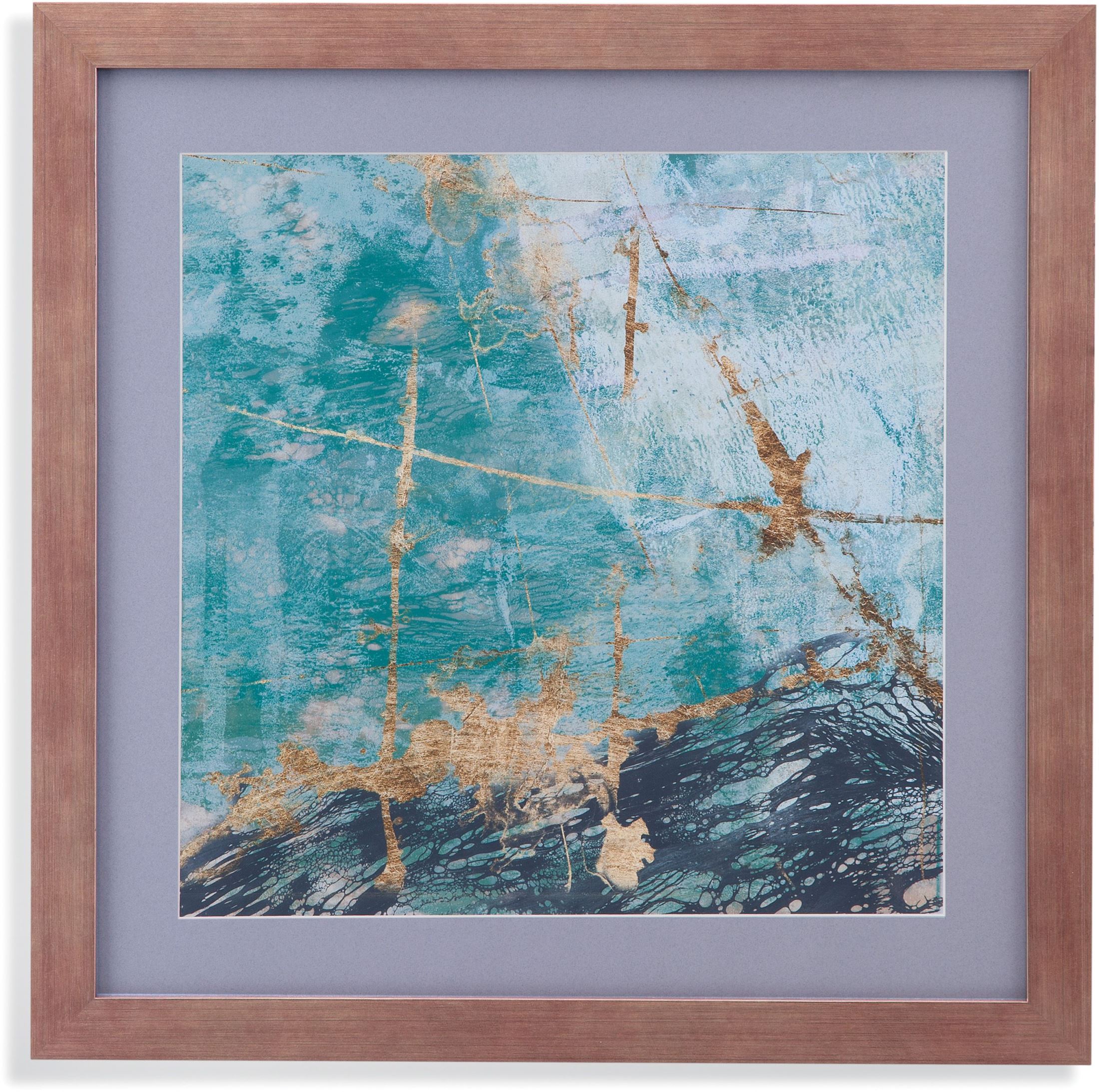 Metro Gold And Black Teal Lace Ii Wall Art 1stopbedrooms