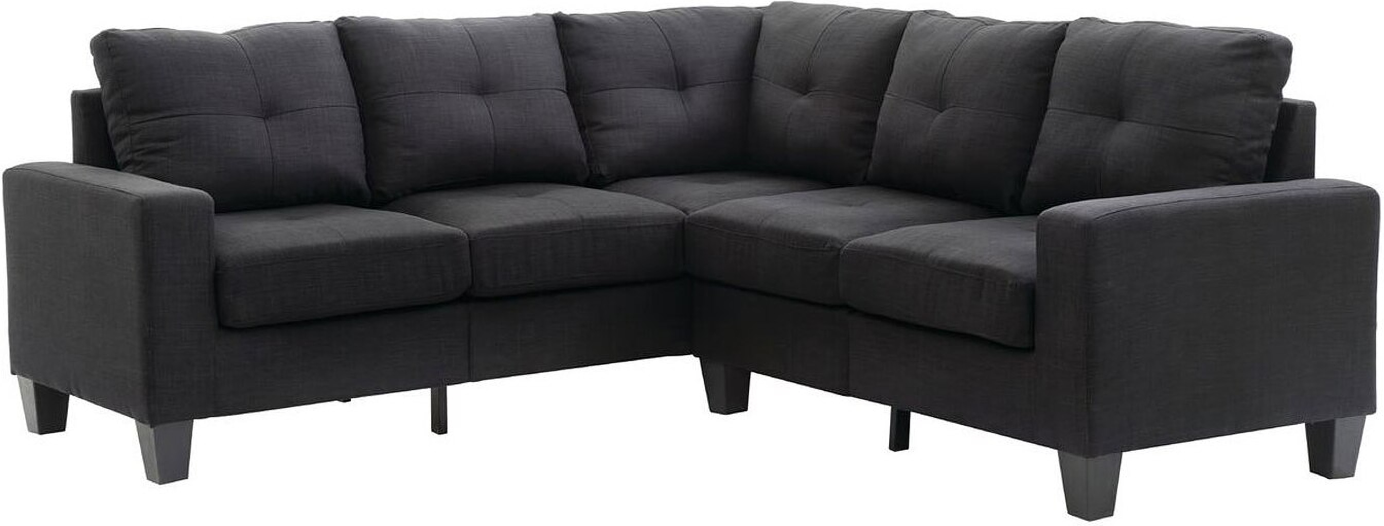 Newbury Sectional (Black) 1StopBedrooms.