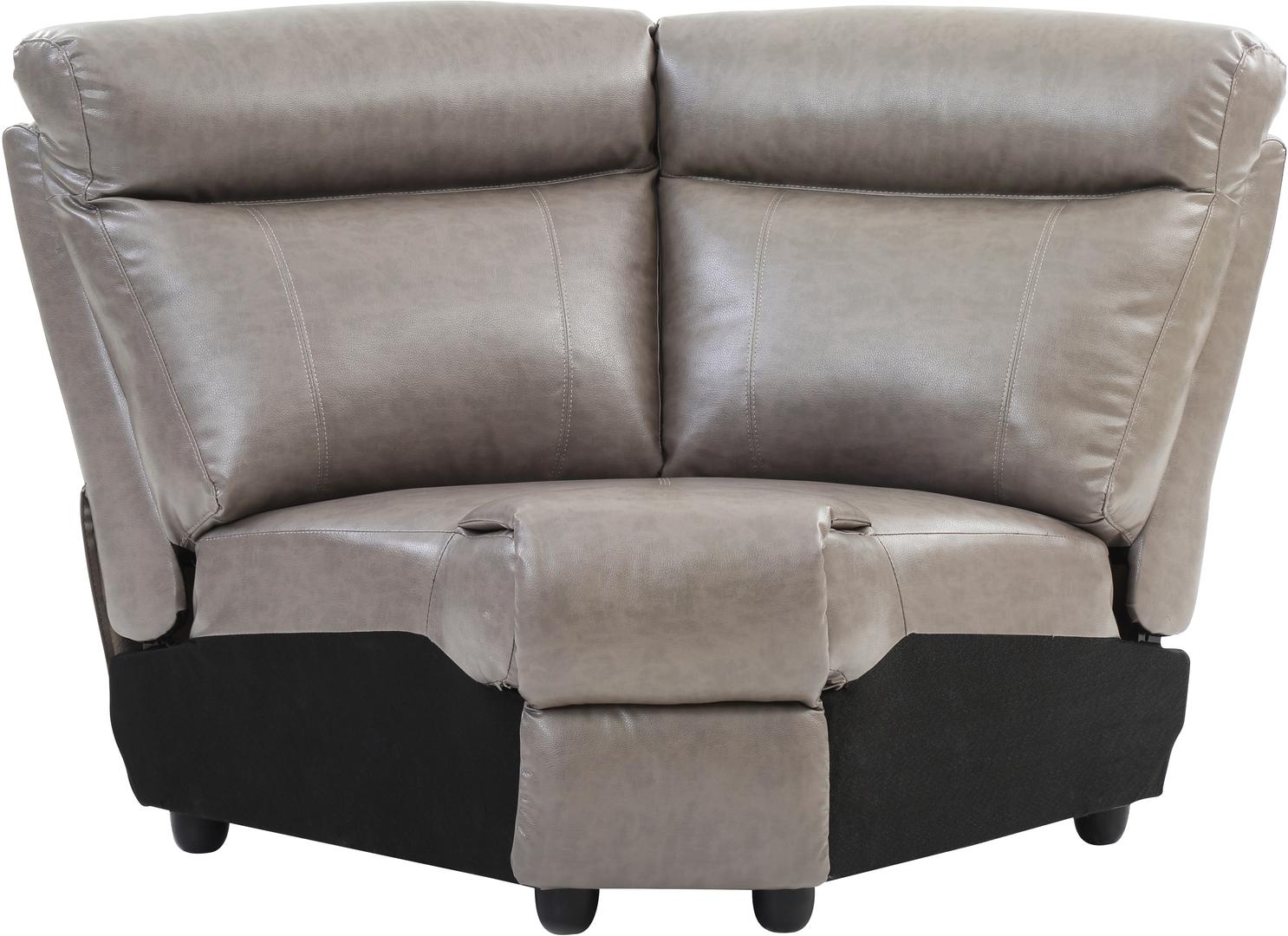 Glory Furniture Ward Faux Leather Sectional Sofa G763bw Grey