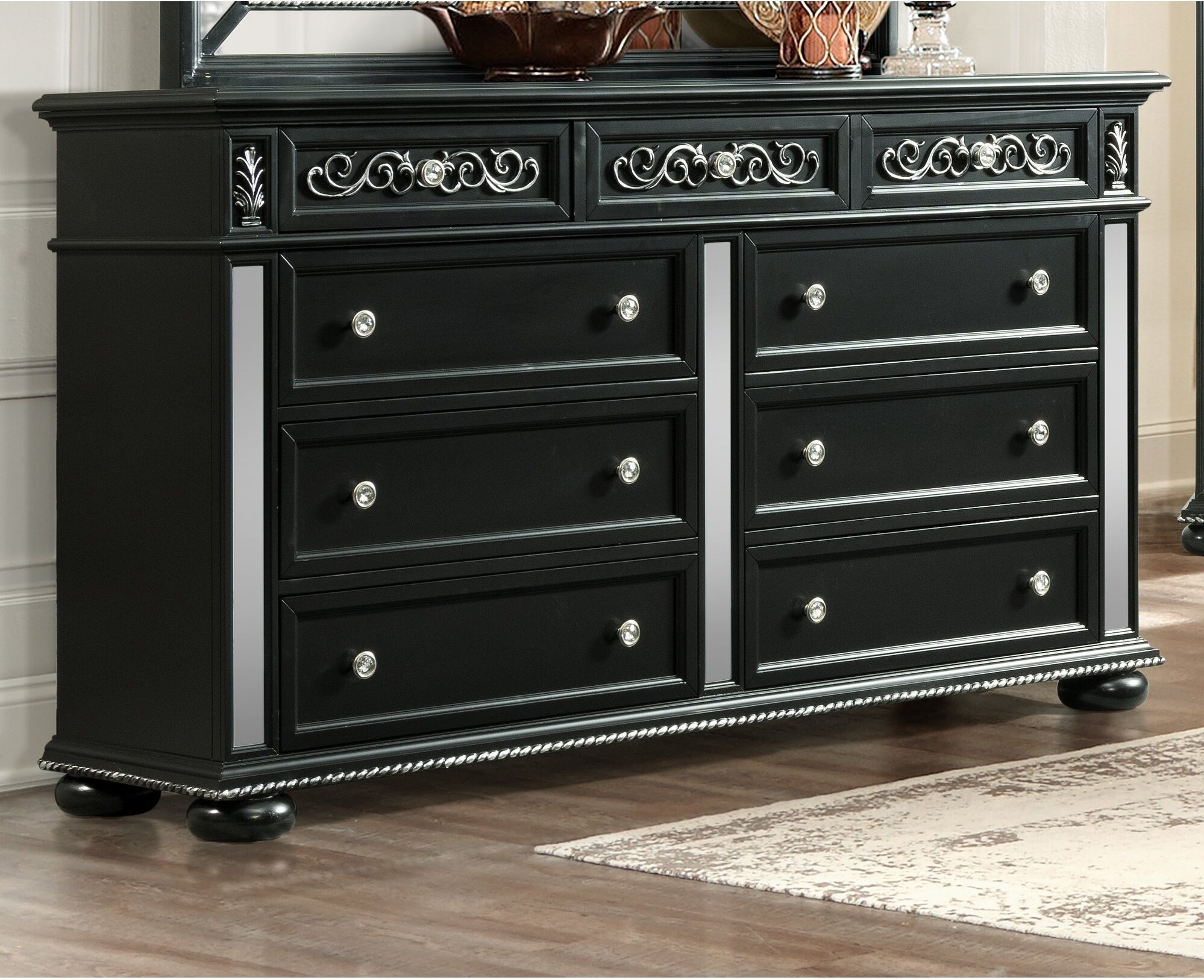 Global Furniture Diana Black 9 Drawer Dresser 1stopbedrooms