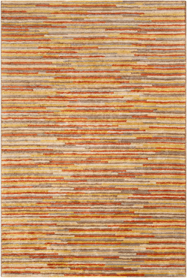 Surya Quartz Burnt Orange Mustard Dark Brown Viscose Area Rug Burnt Orange Mustard Dark Brown Viscose