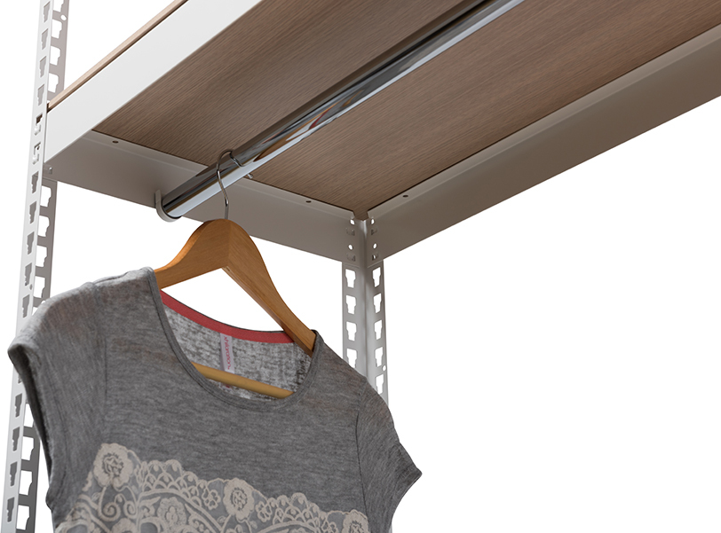 Baxton Studio Gavin White Metal 4Shelf Closet Storage Racking