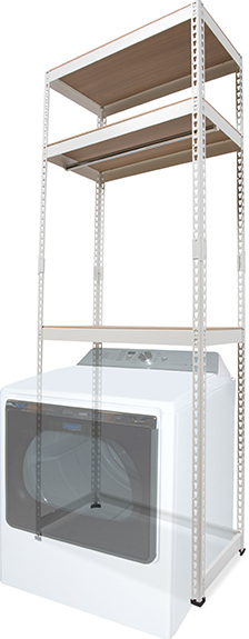 Baxton Studio Gavin White Metal 4Shelf Closet Storage Racking