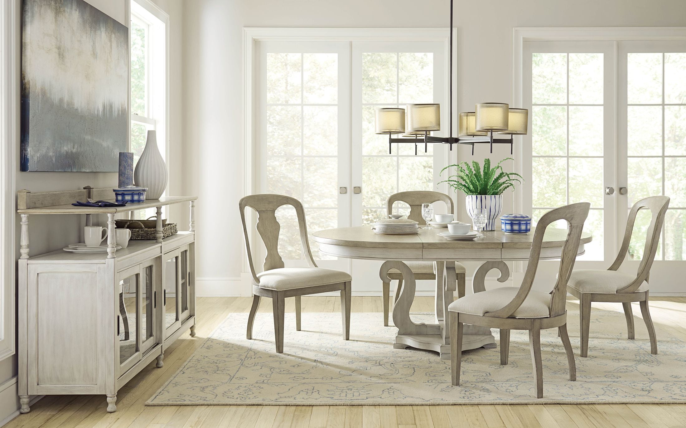 Litchfield Sun Washed Sussex Round Dining Table ...