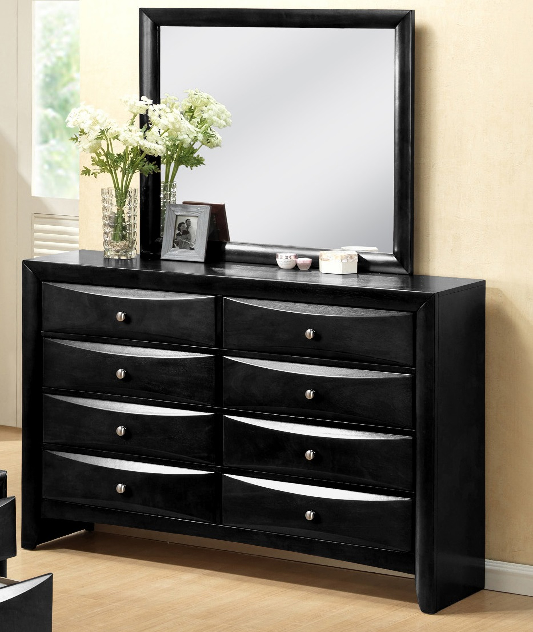 Crown Mark Furniture Emily Captain S Bedroom Set In Black