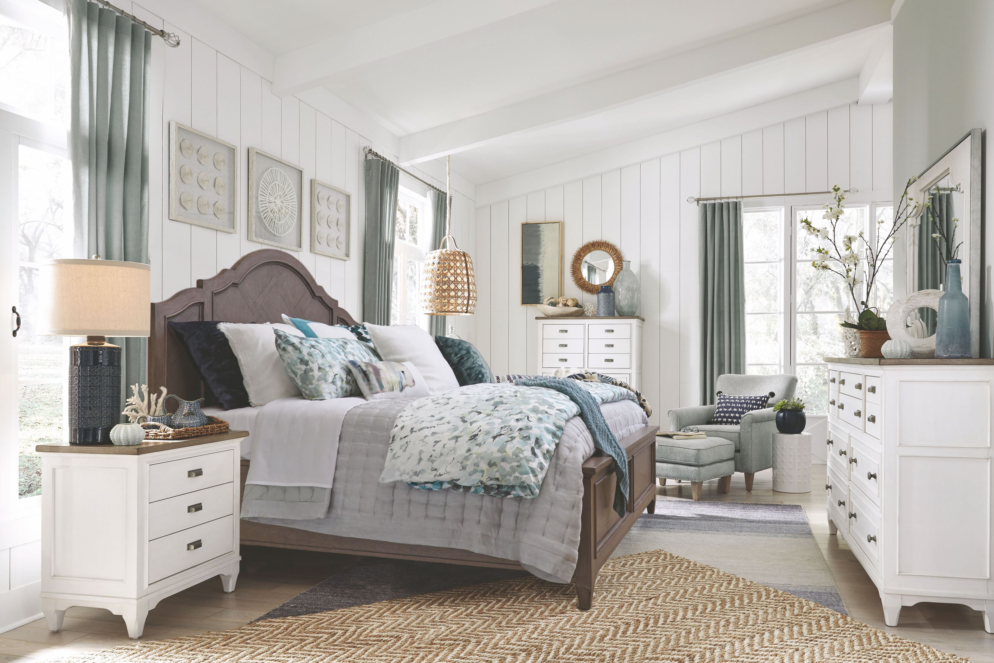 Alys Beach Driftwood Shaped Panel Bedroom Set