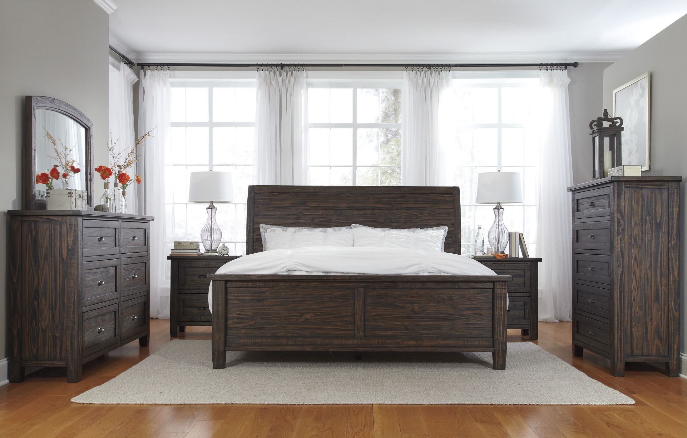 Trudell Dark Brown 6 Drawer Dresser - 1StopBedrooms.