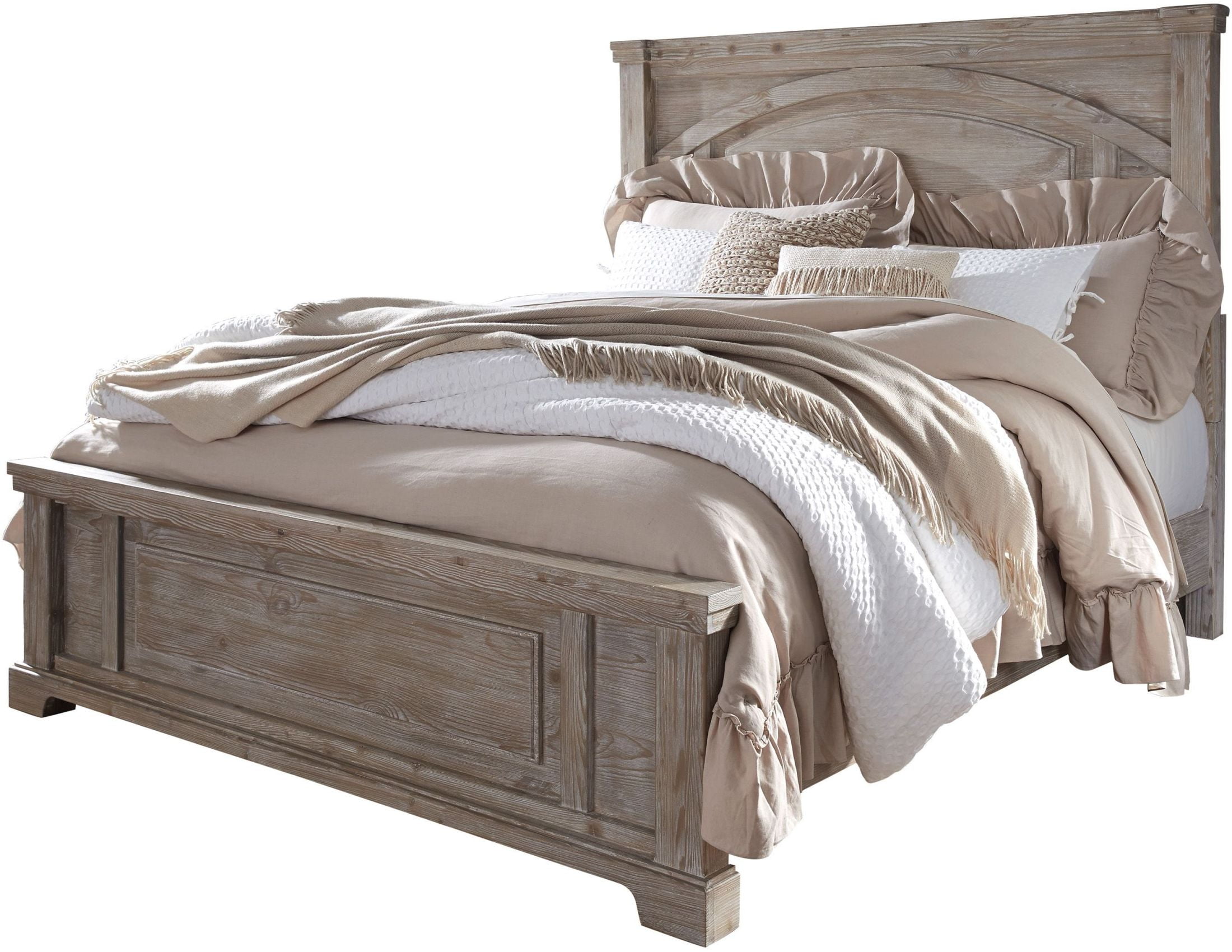 Charmyn White Wash Panel Bedroom Set - 1StopBedrooms.