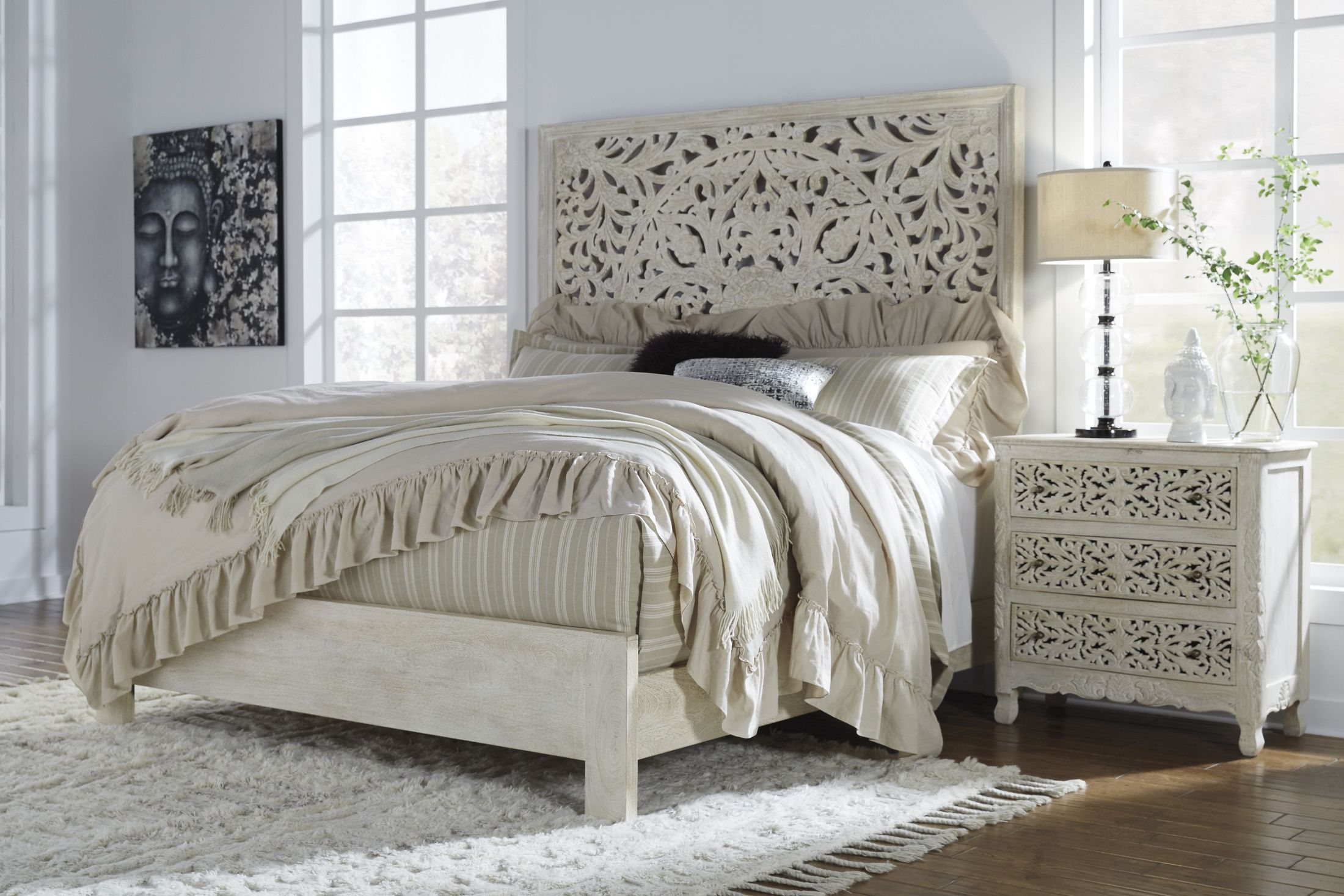 Signature Design By Ashley Bantori White King Panel Bed Bantori White King Panel Bed A Gallery 7