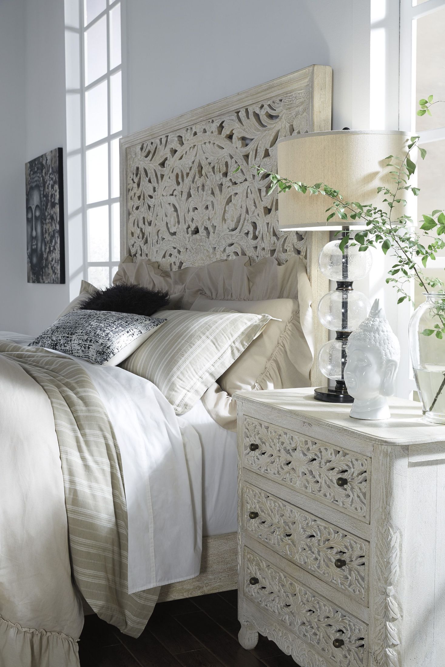 Signature Design By Ashley Bantori White King Panel Bed Bantori White King Panel Bed A Gallery 4