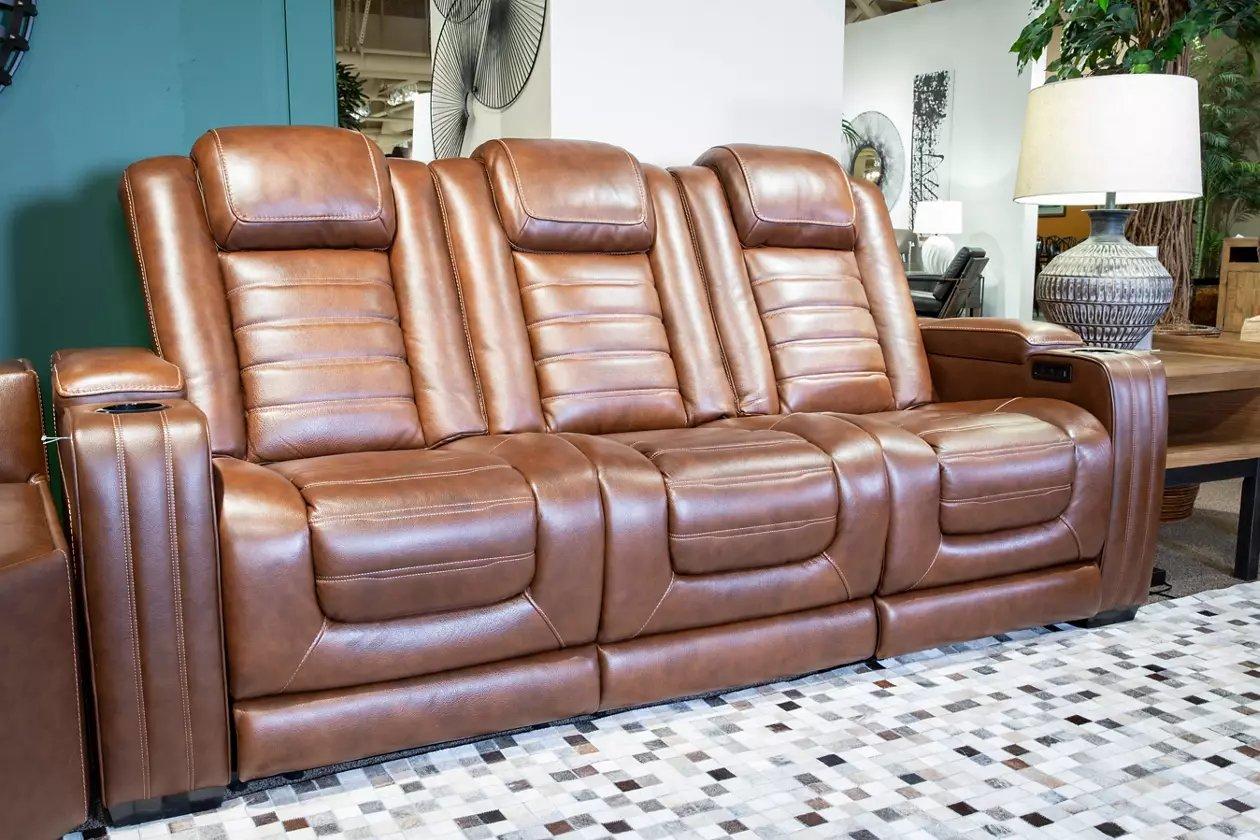 Backtrack Chocolate Pwr Rec Sofa With Adj Headrest - 1StopBedrooms.