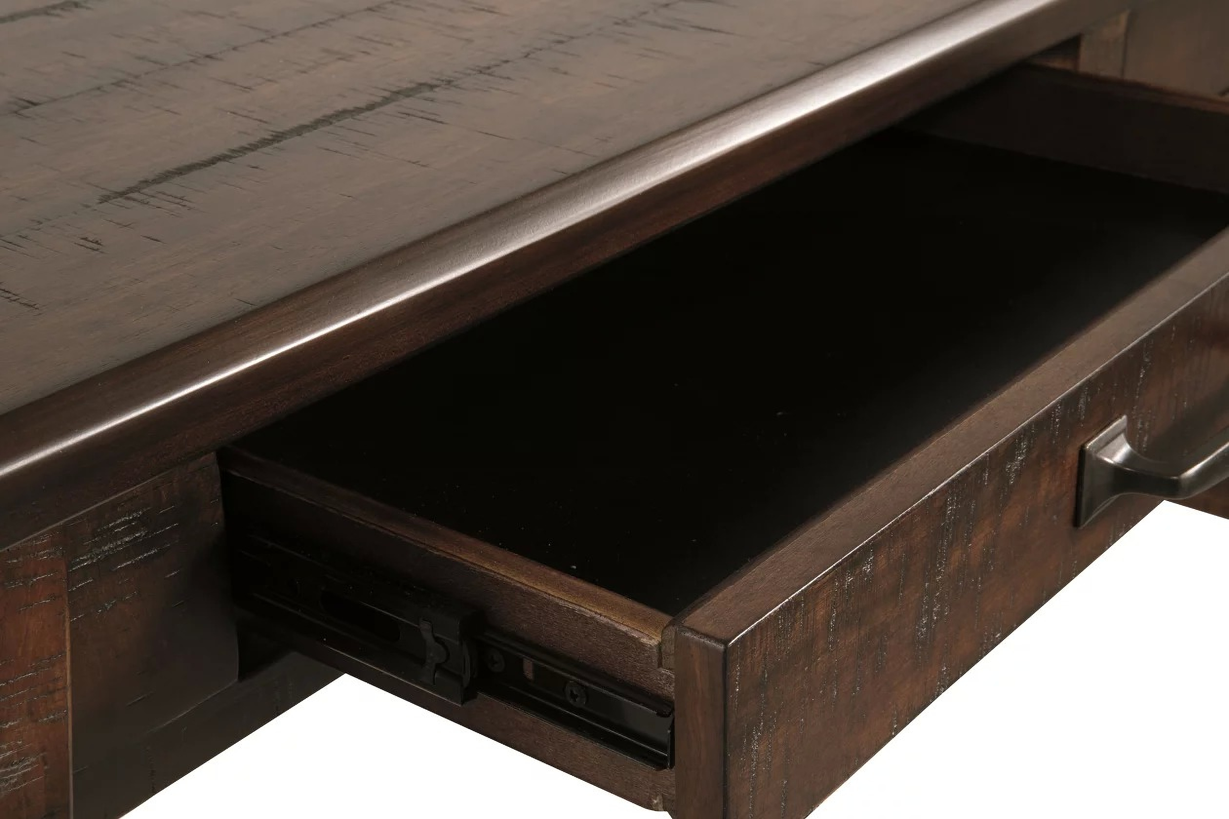 Baldridge Rustic Brown Home Office Large Leg Desk - 1StopBedrooms.