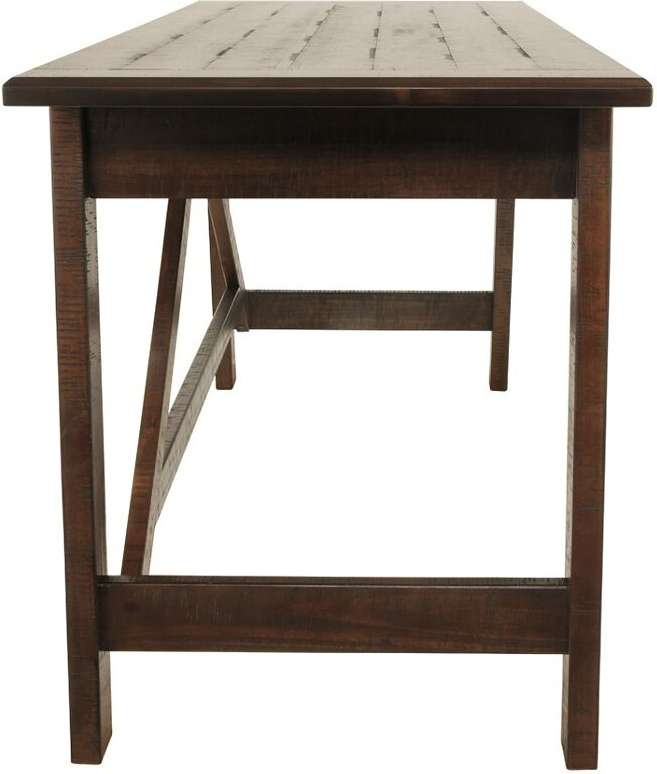 Baldridge Rustic Brown Home Office Large Leg Desk - 1StopBedrooms.