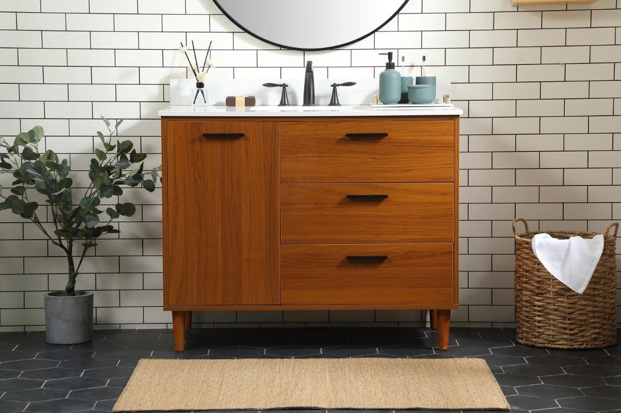 Bathroom Vanity 42 Inches With Storage Cabinet