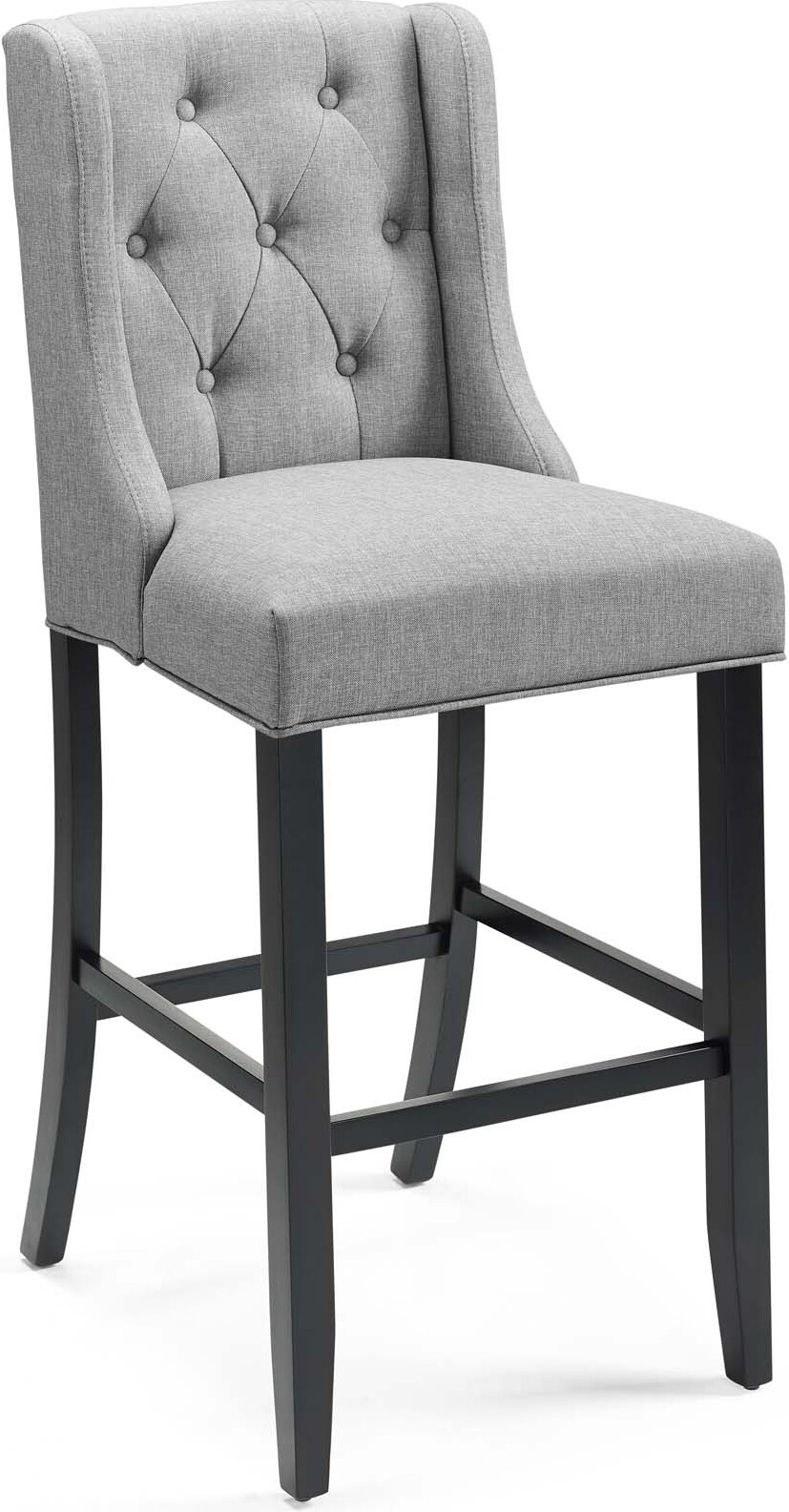 Baronet Light Gray Tufted Button Upholstered Fabric Bar Stool Eei 3741 Lgr 1stopbedrooms