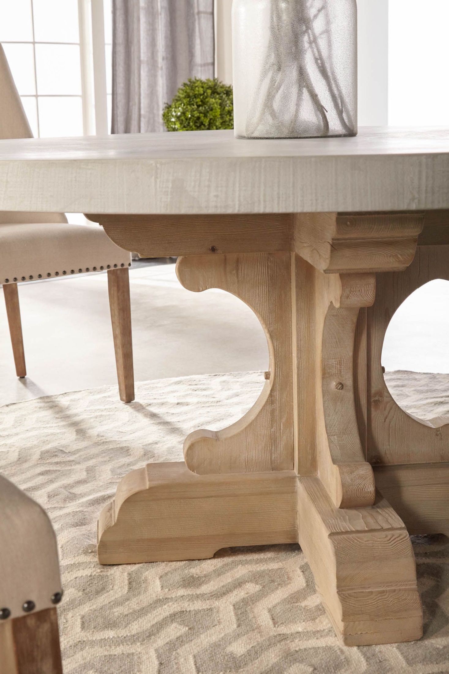 Bastille Concrete Top Round Dining Table - 1StopBedrooms.