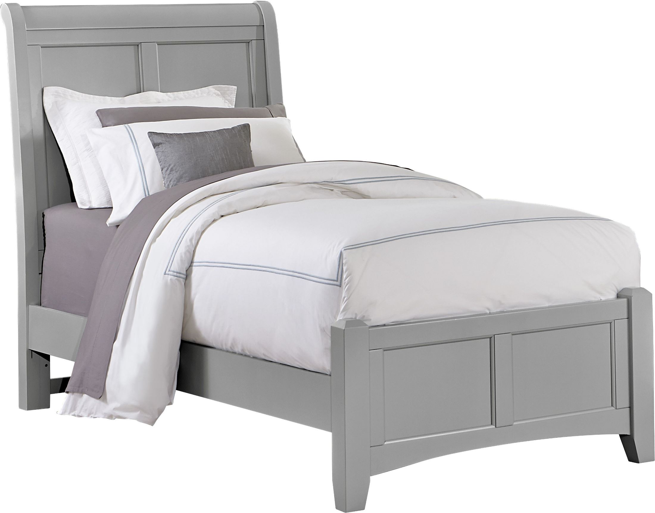 Bonanza Gray Twin Sleigh Bed - 1StopBedrooms.