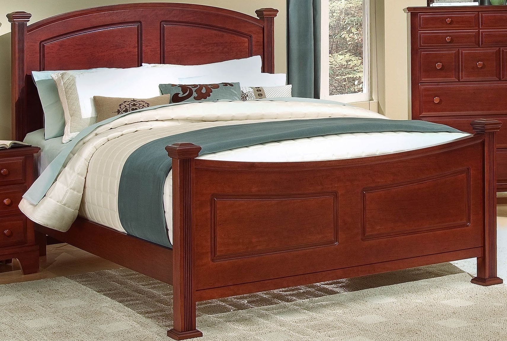 Hamilton Franklin Cherry Queen Panel Bed 1stopbedrooms